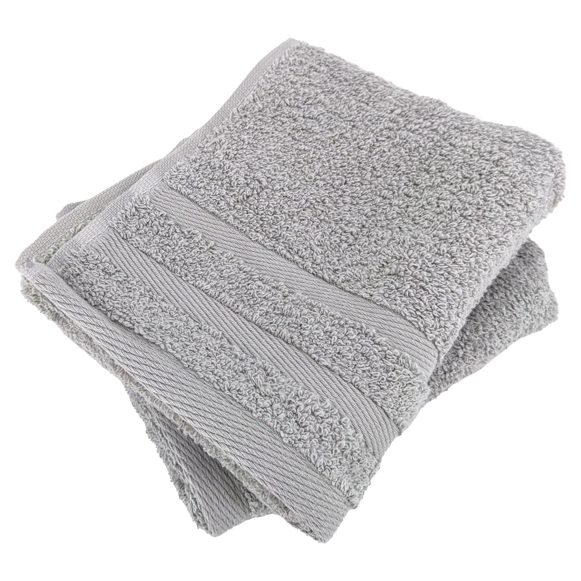 Lot De 2 Serviettes Invité 33x50 Cm Efficience Pure Gris Lunar