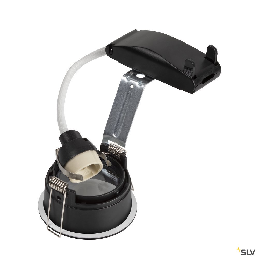 Spot Encastré Intérieur Horn Simple Noir Gu10/qpar51 25w Max Rt 2012 - Slv - 1005435