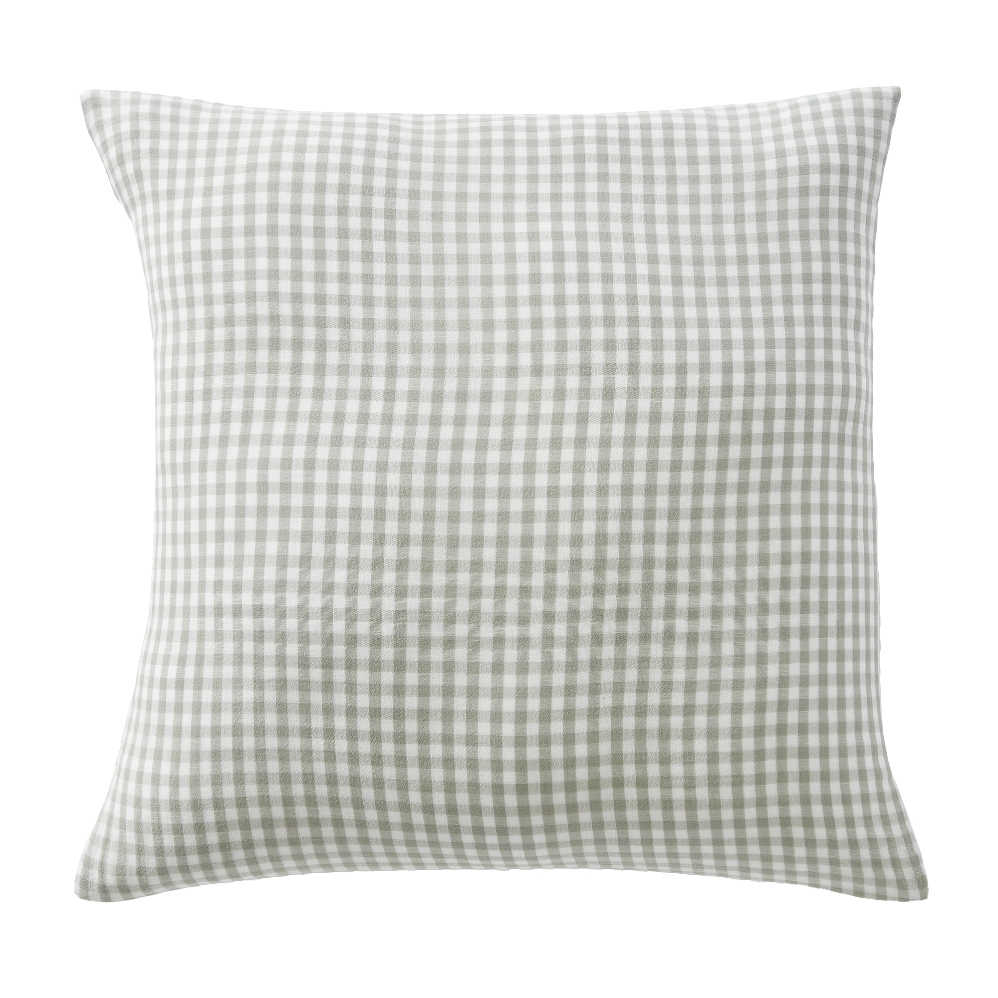 Taie D'oreiller 60x60 Cm Gaze De Coton Quadri Eucalyptus