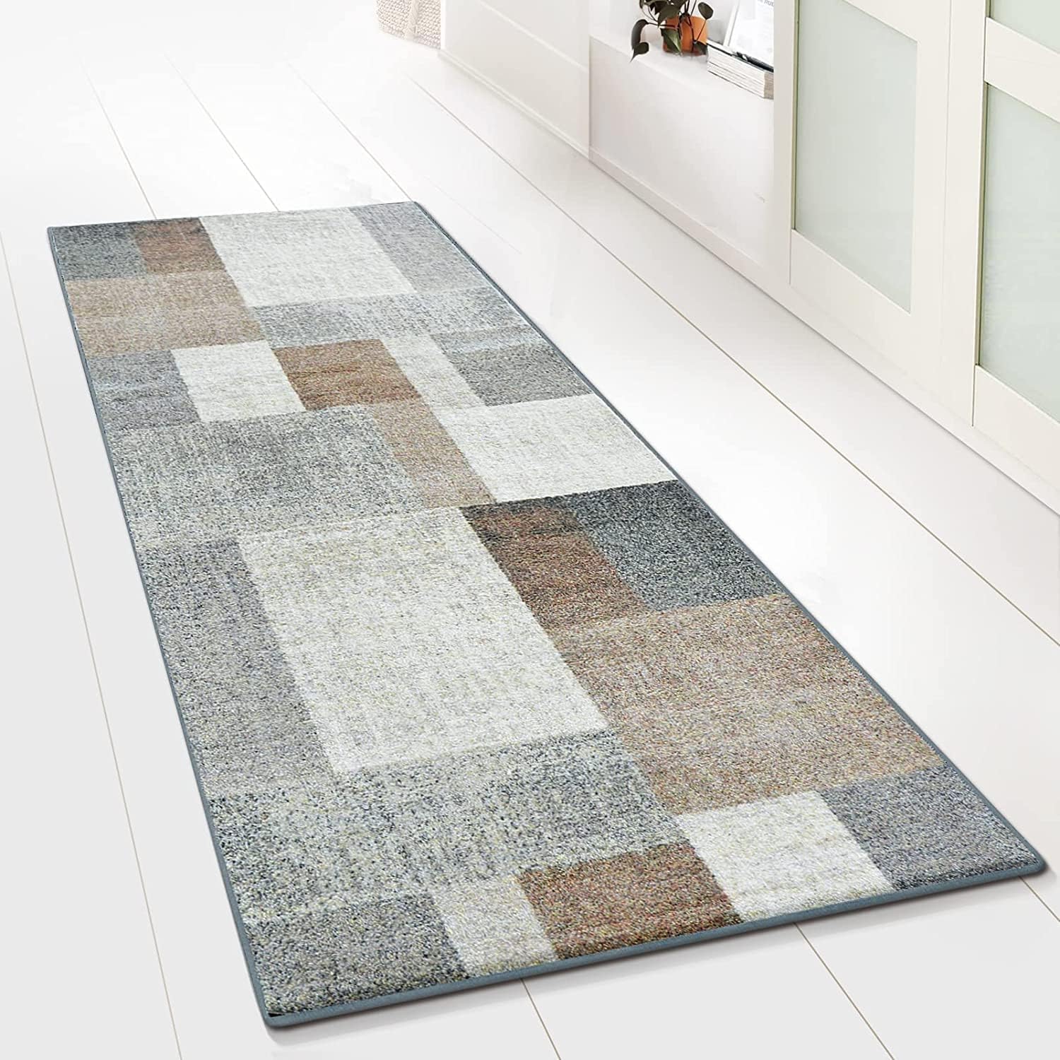 Tapis De Couloir Lucano Marron 80 X 100 Cm