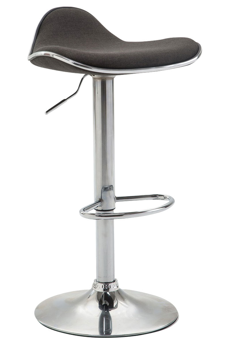 Tabouret De Bar X1 Assise Ergonomique En Tissu Gris Foncé Pied En Trompette En 10_0005388