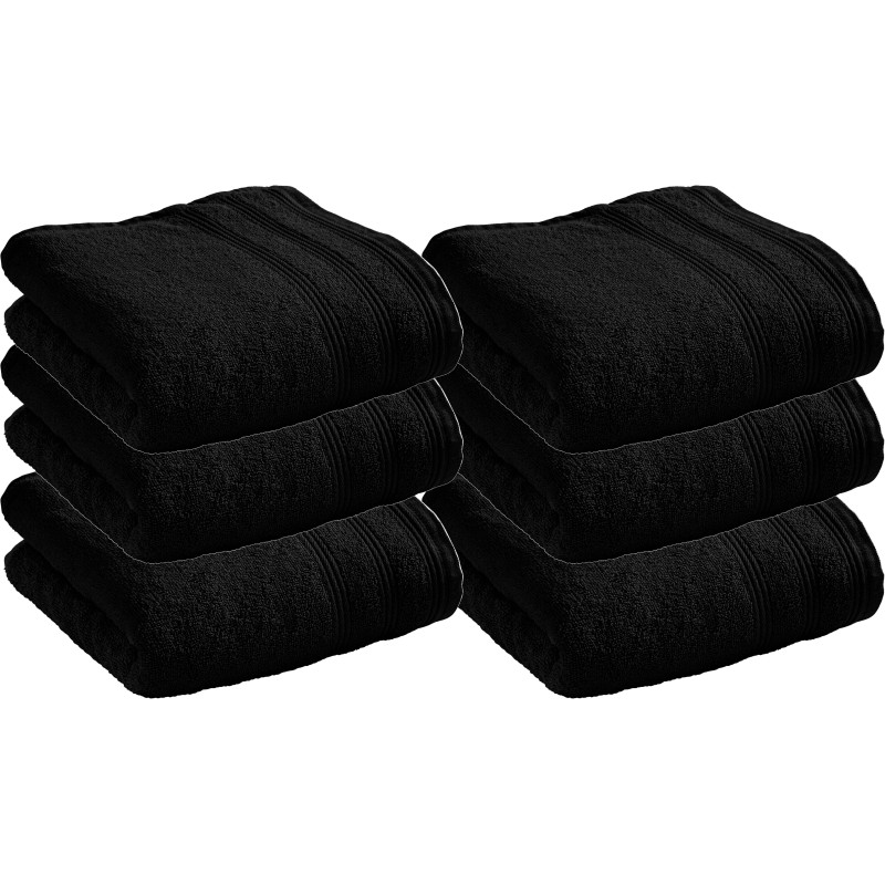 Lot De 6 Serviettes De Toilette Éponge "spa" 50 X 100 Cm / 400 Gr/m² - "spa" Truffe - - "spa" Truffe - Serviette De Toilette 50 X 100 Cm