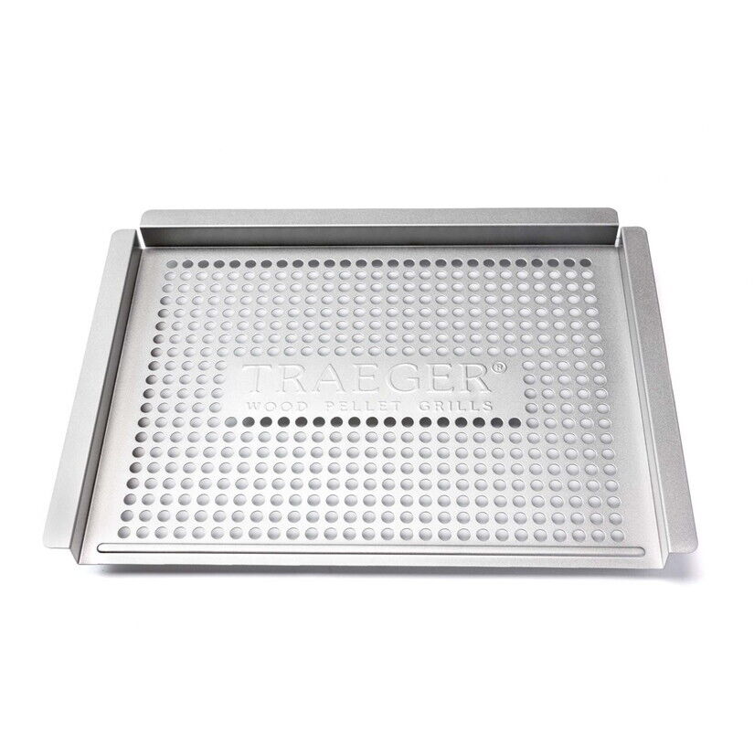 Panier De Cuisson En Inox Pour Barbecue - Bords Surélevés - 40 X 3 X 29 Cm - 1,10 Kg