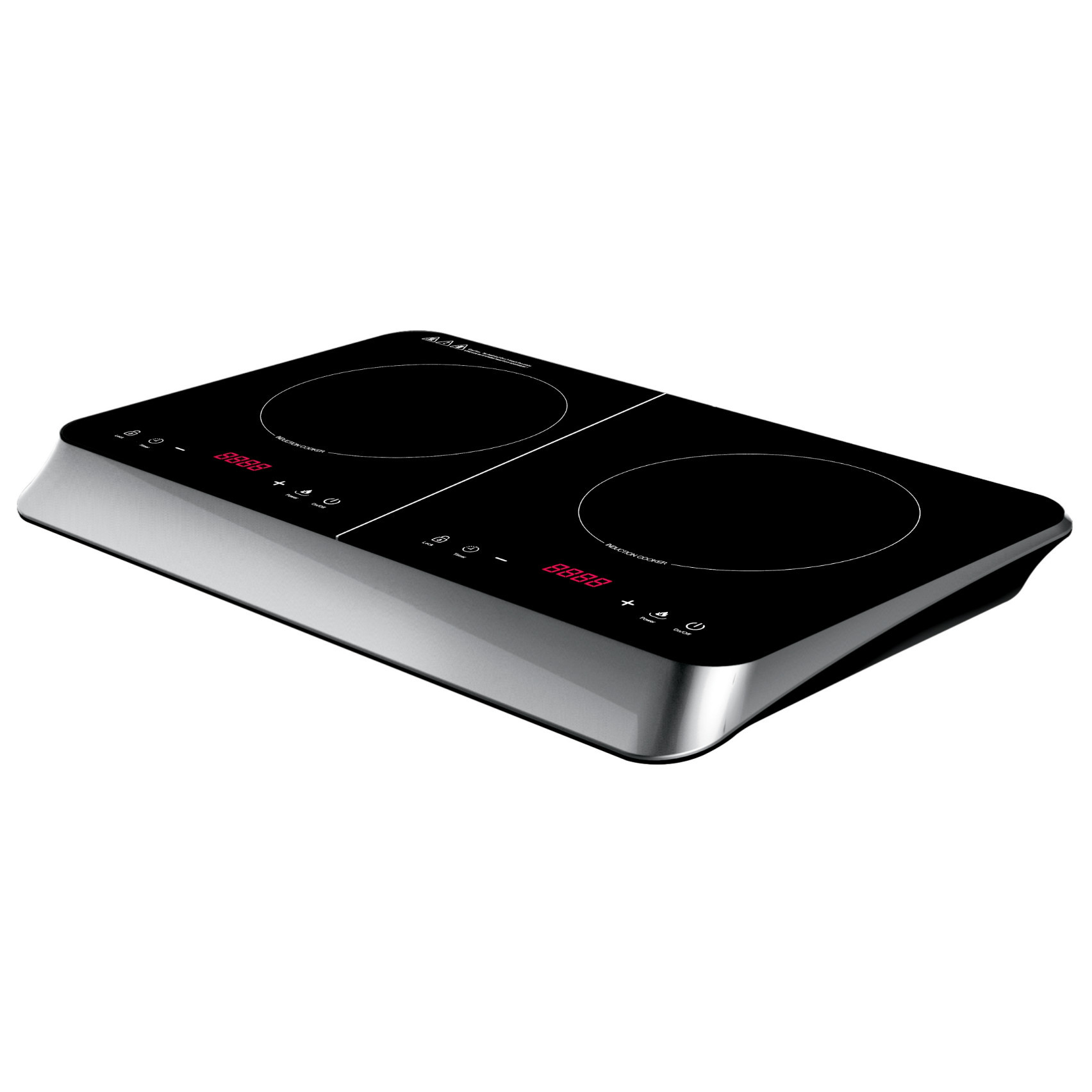Ardes Ar1f602 Plaque Noir, Argent Comptoir 59 Cm Plaque Avec Zone À Induction 2 Zone(s)