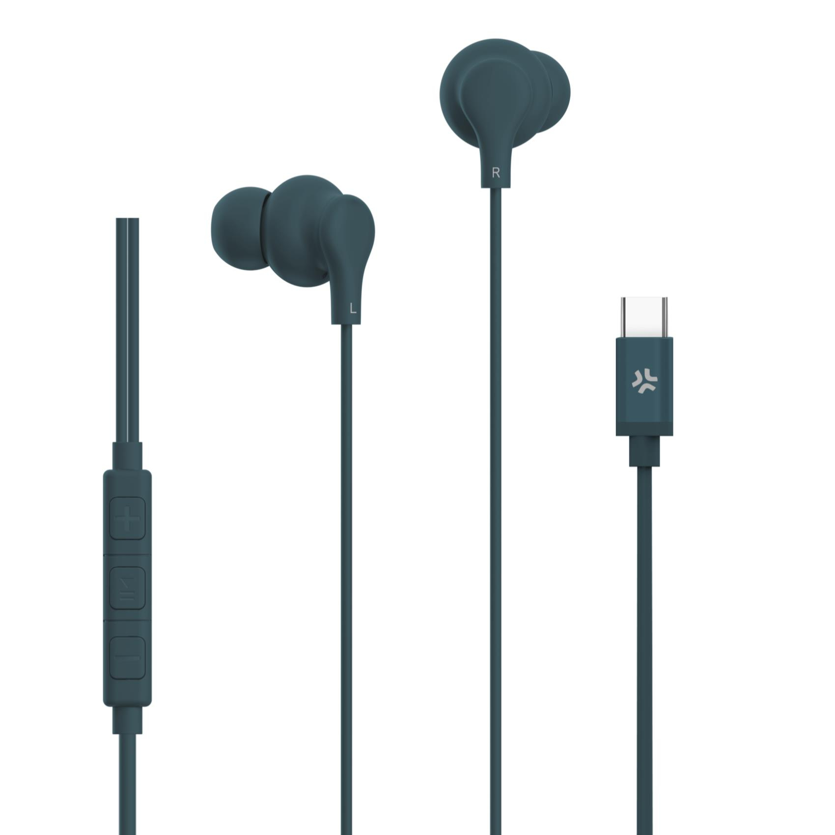 Celly Up1600typecbl Casque Avec Fil Ecouteurs Appels/musique Usb Type-c Bleu