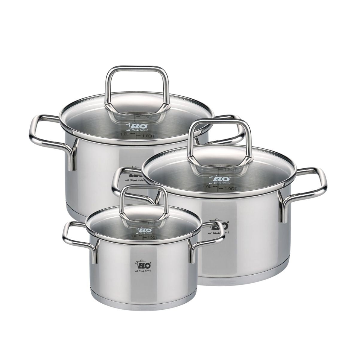 Batterie De Cuisine 3 Faitouts 12cm + Couvercles Citrin