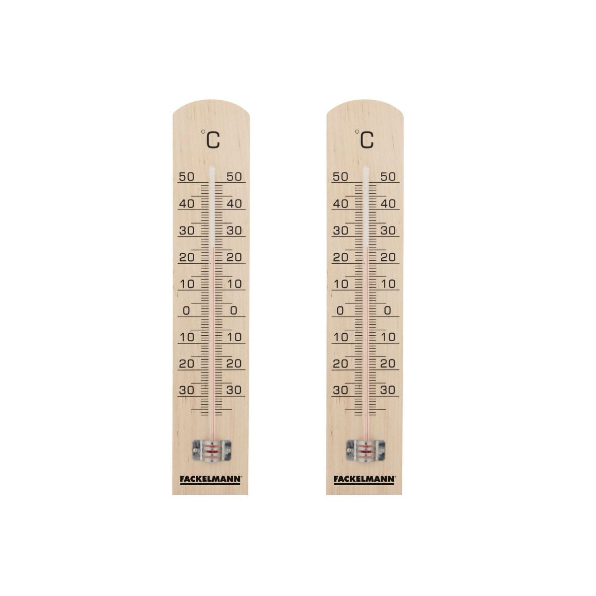 Lot De 2 Thermomètres Intérieur Et Extérieur En Bois Tecno