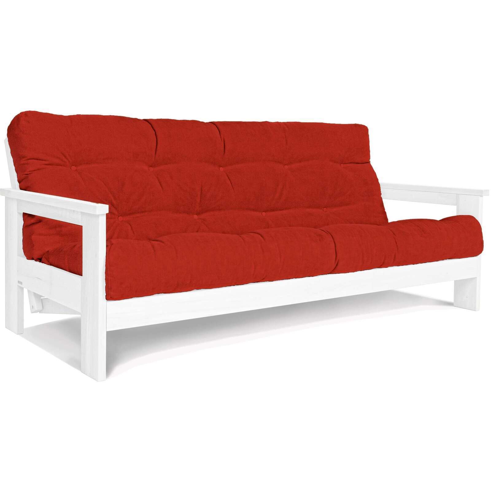 Canapé Lit Mexico - 145 X 200 Cm - Bois Clair Et Beige