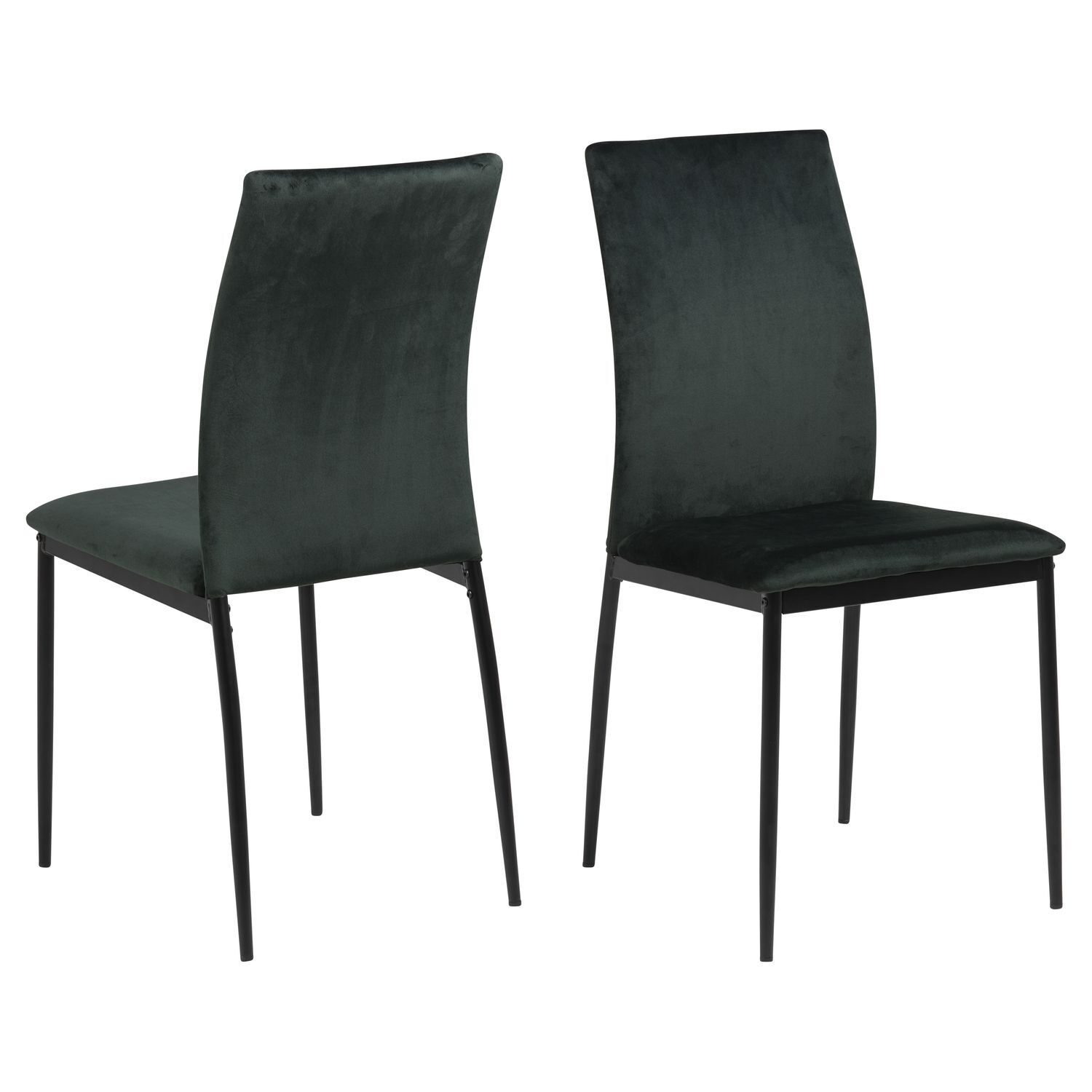 Lot De 4 Chaises De Salle À Manger Julia En Tissu Et Métal