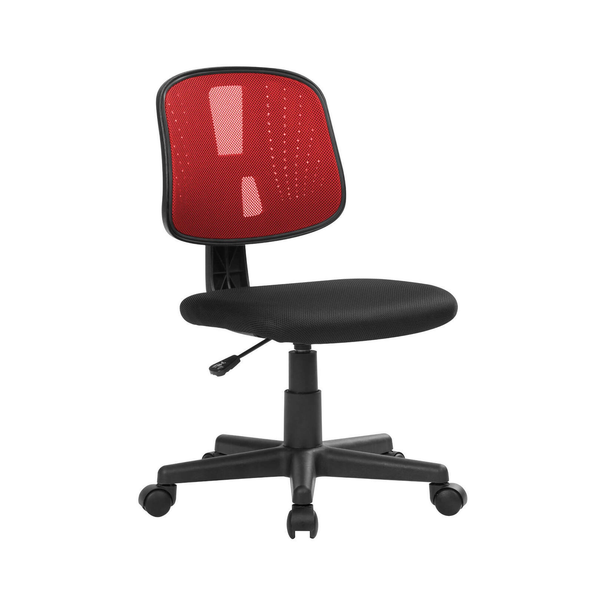 Chaise De Bureau,noir Rouge,48.5x43h93 Cm