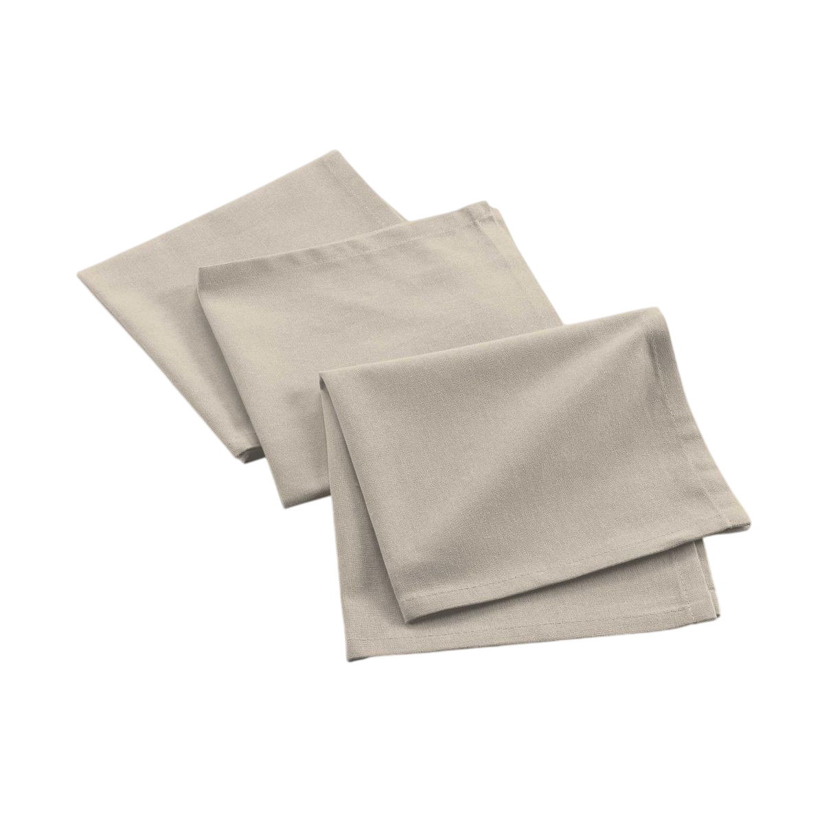 Lot De 3 Serviettes De Table "mistral" 40x40cm Naturel