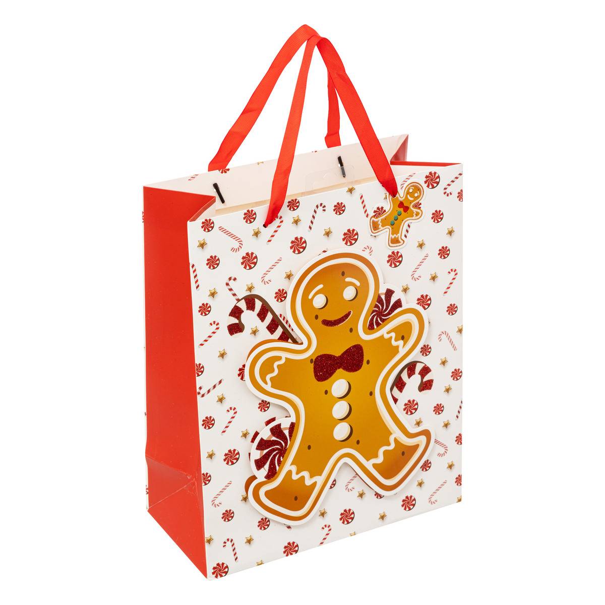Sac Cadeau Imprimé Moyenne Taille Pain D'épice - Feeric Lights & Christmas