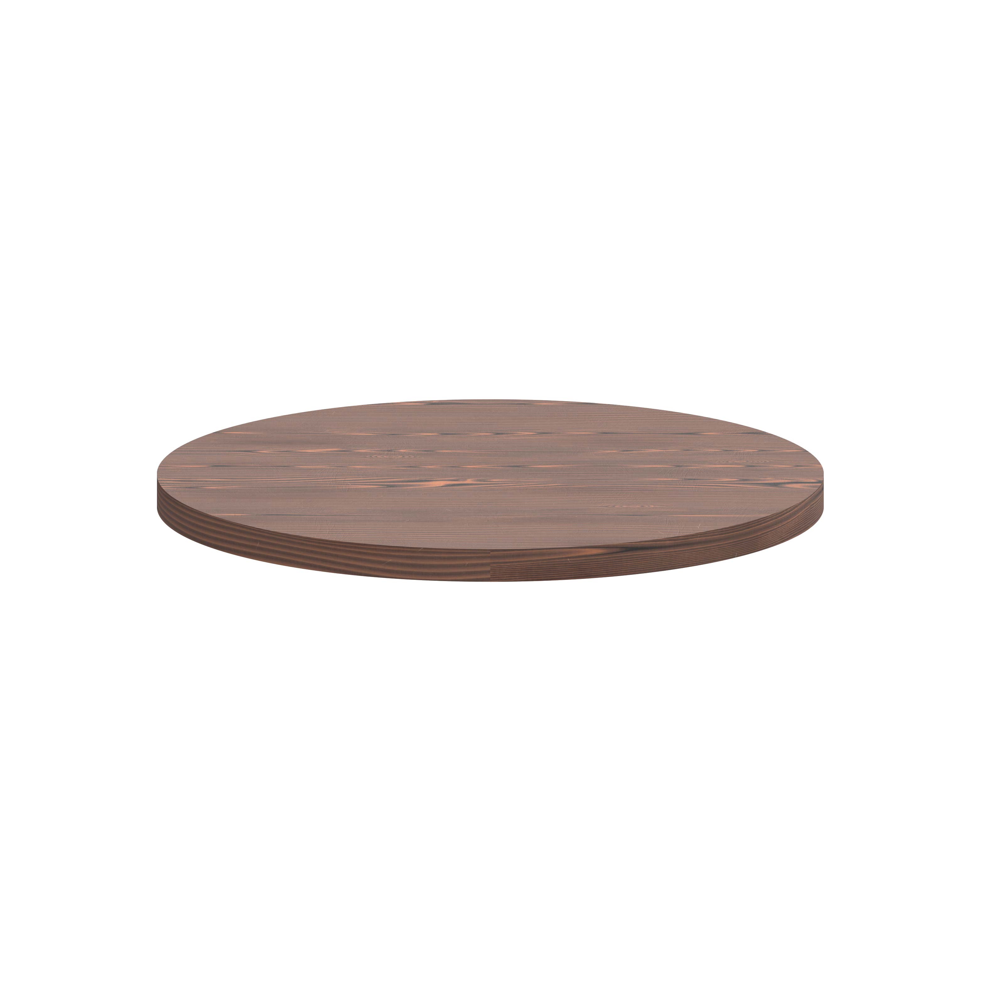 Artù - Plateau Rond En Bois Stratifié Ø 120 Cm, Couleur Bois Foncé