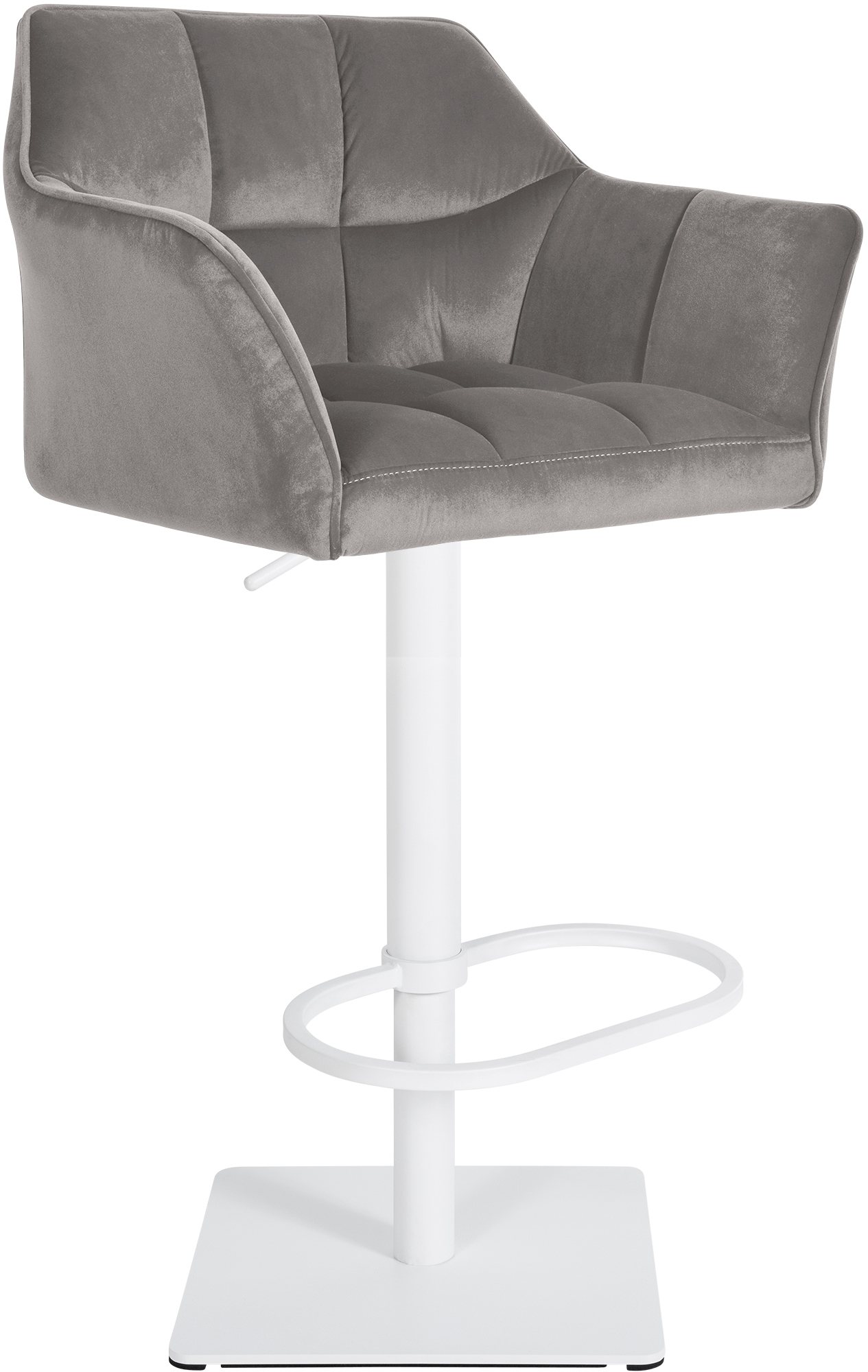 Tabouret De Bar Damaso W Velours Gris