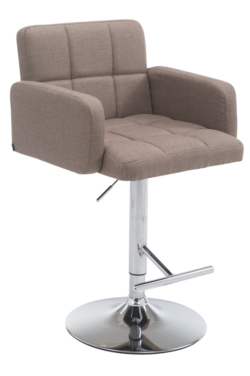 Tabouret De Bar Los Angeles Tissu C Taupe