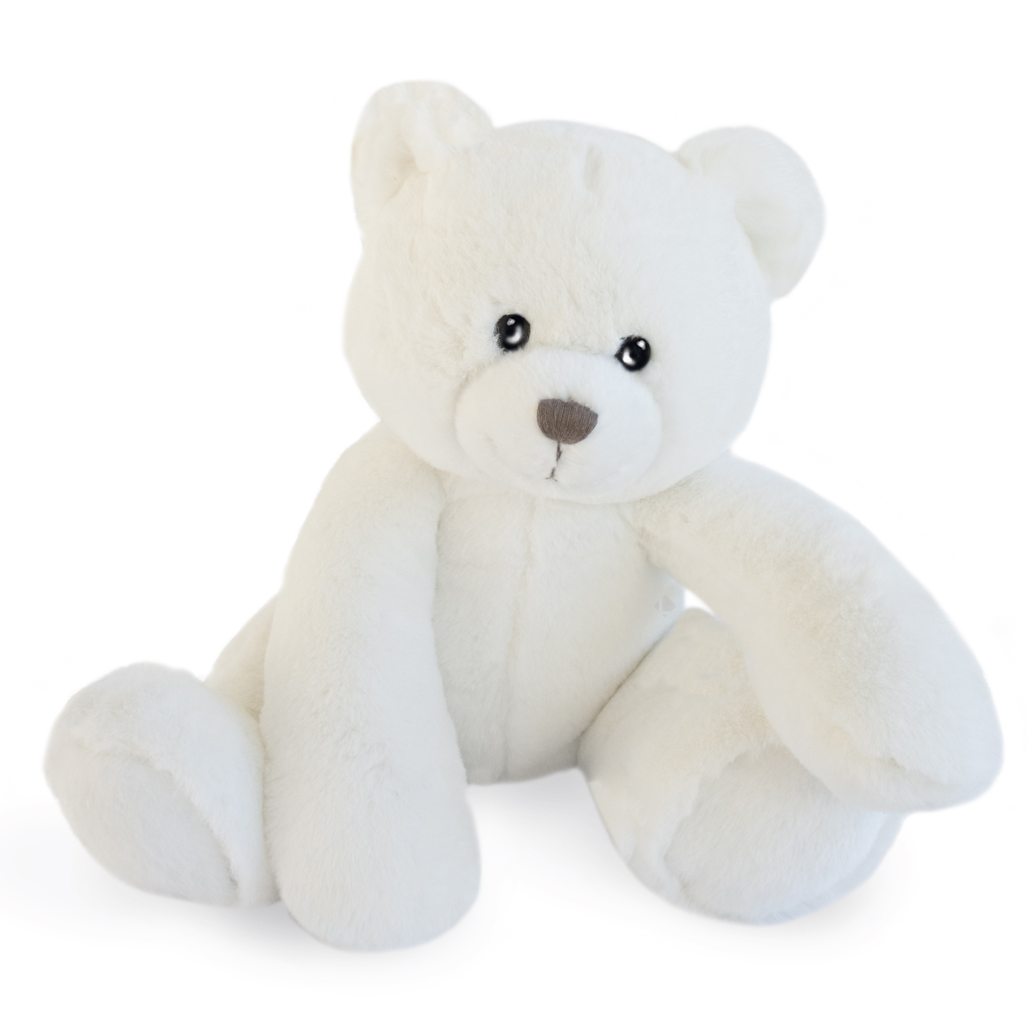 Peluche 35 Cm En 100% Polyester Collection Oscar Ours Blanc Ivoire