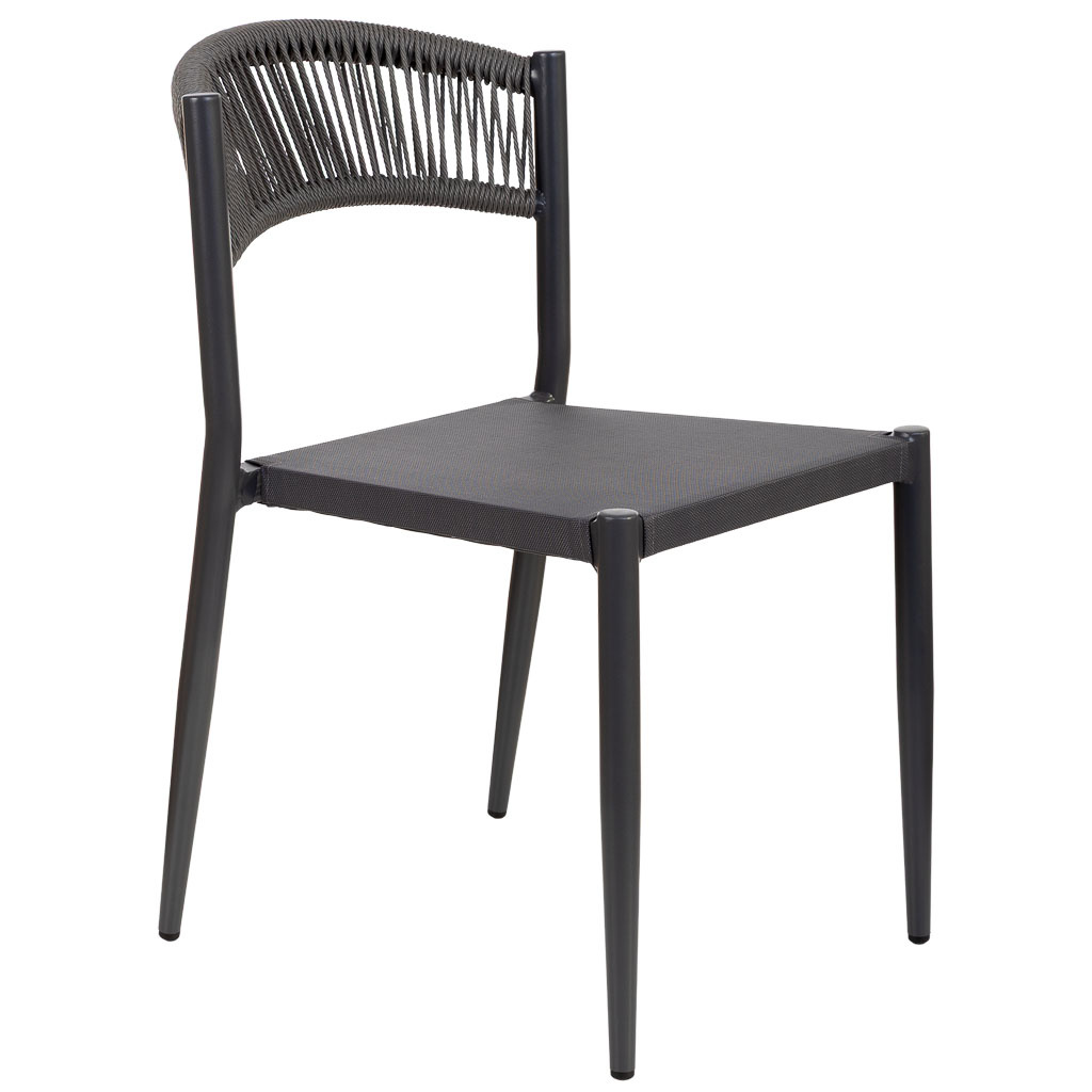 Chaise En Rotin Synthétique Gris 48x60x78