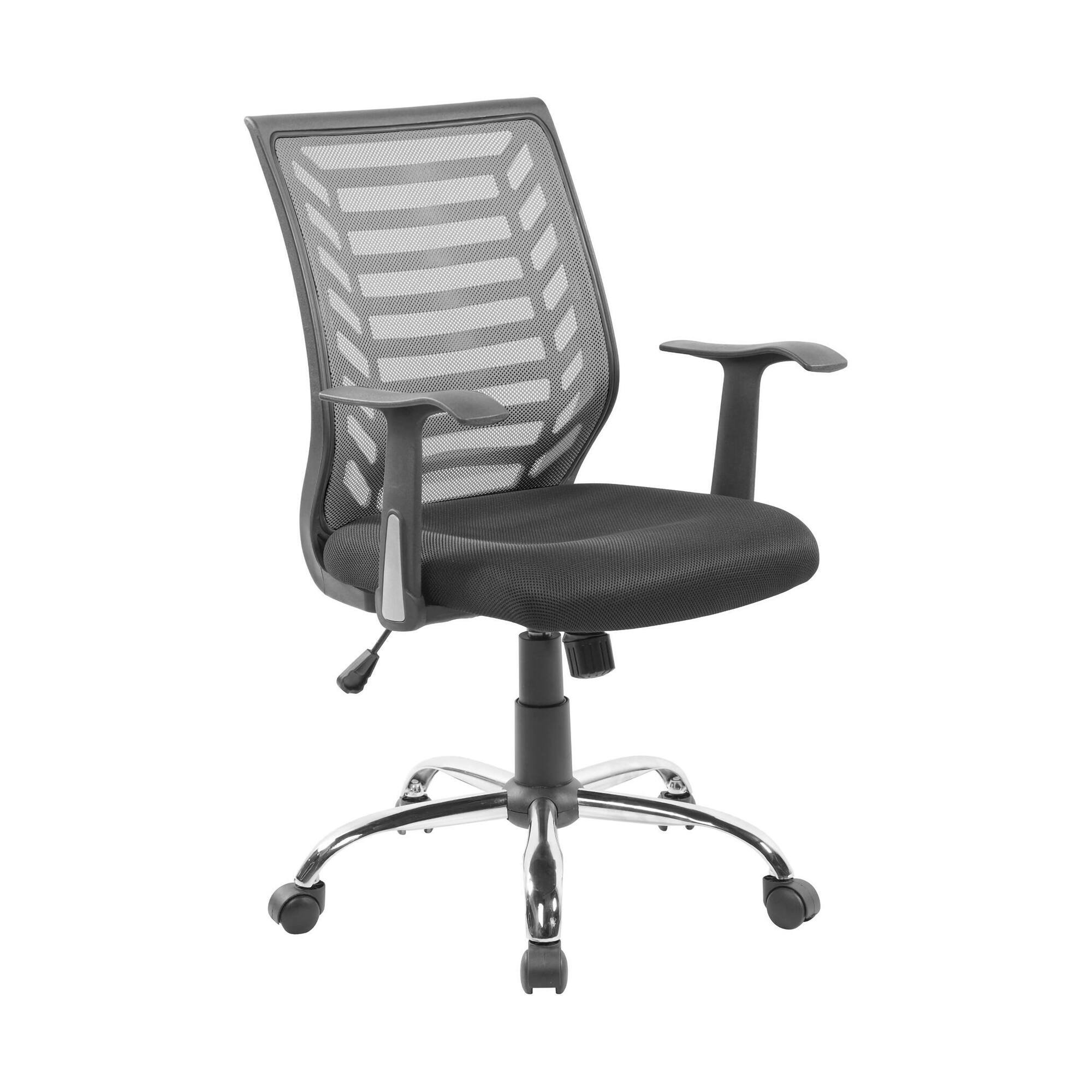 Chaise De Bureau,gris Noir,59x60h103 Cm