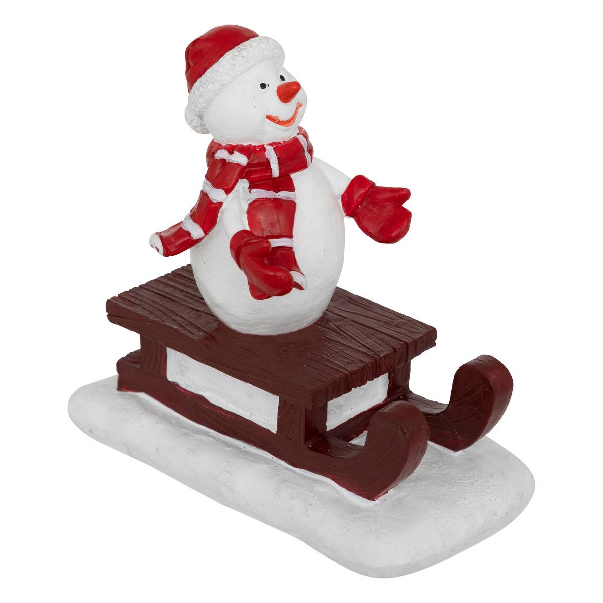 Santon Pour Village Personnage Avec Luge H.9cm Assorti - Feeric Lights & Christmas