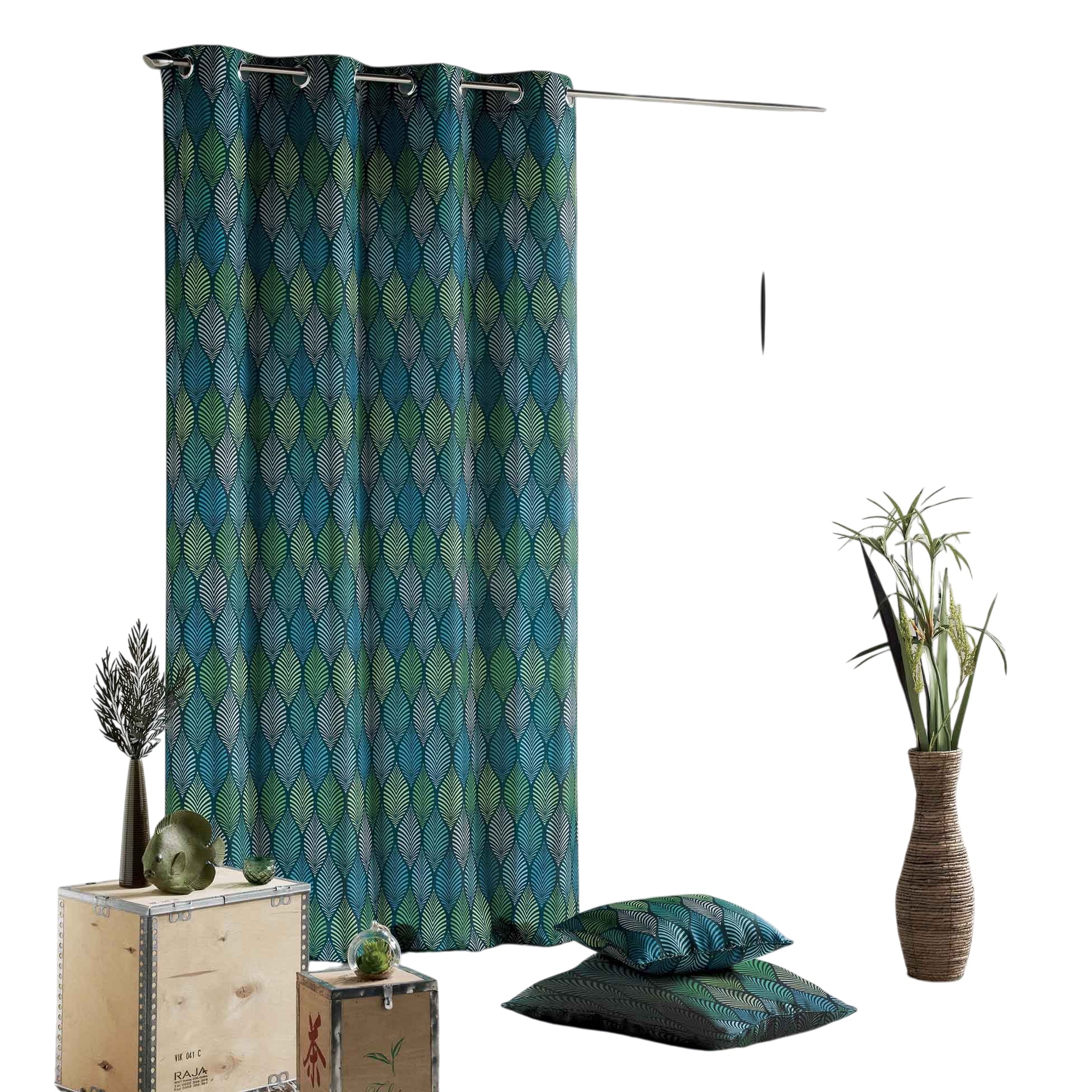 Rideau A Oeillets Collection Winter Green 140 X 260 Cm