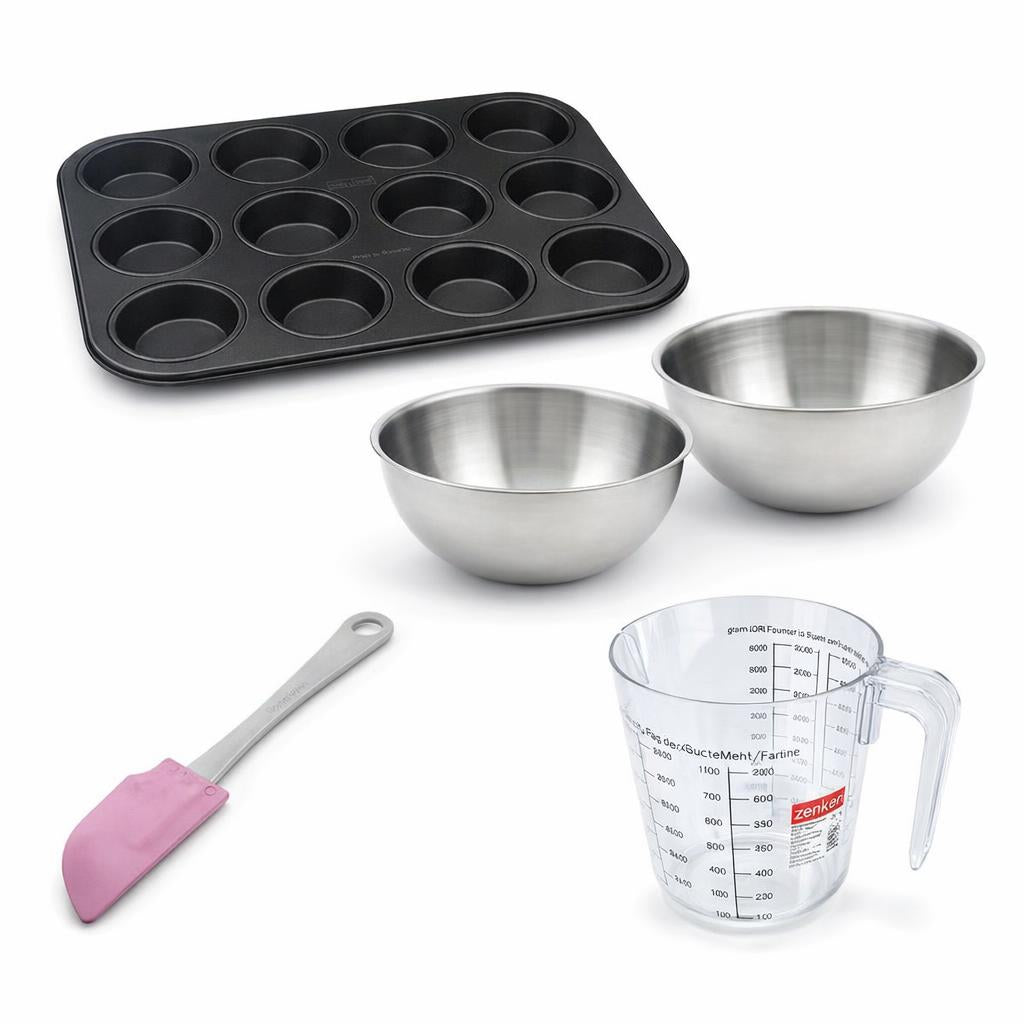 Set De 5 Ustensiles De Pâtisserie Moule À Gâteaux Bol Spatule