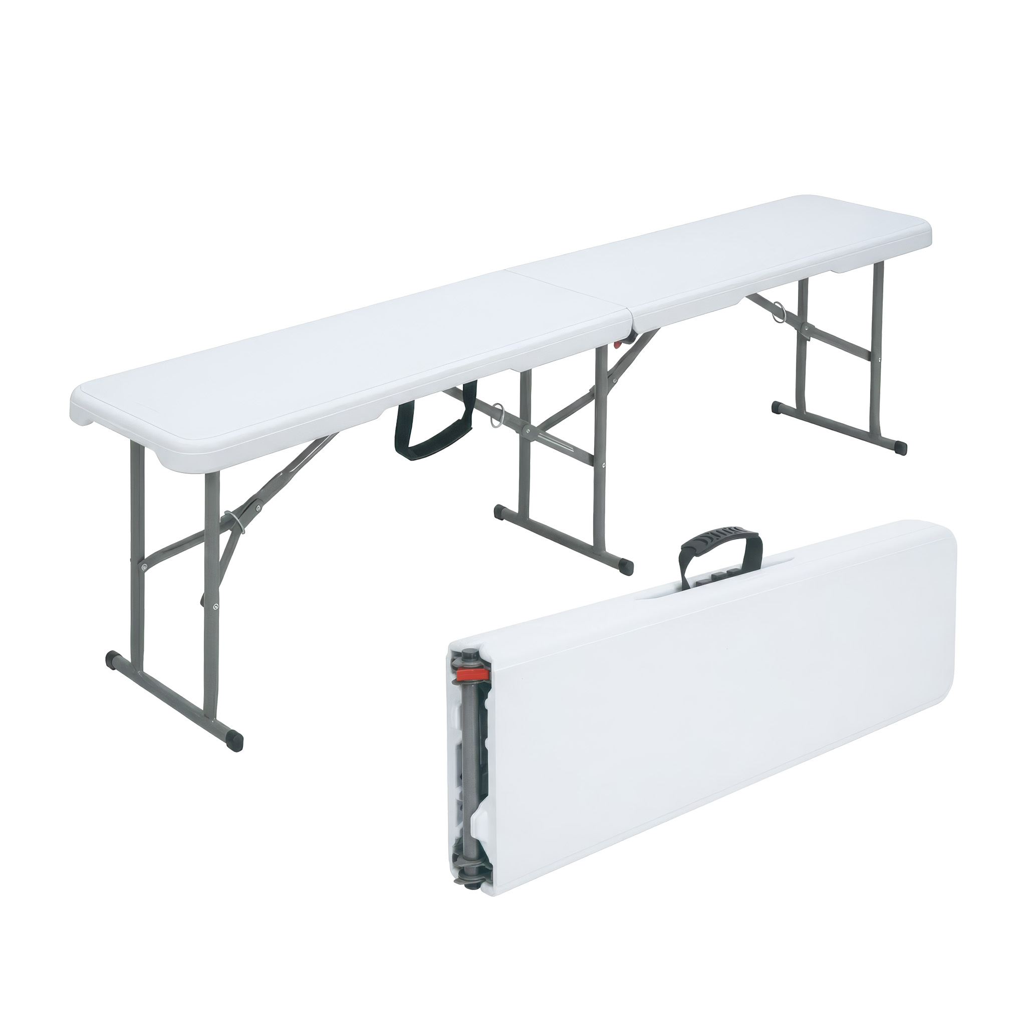 Banc Pliant 183 × 28 × 43 Cm Blanc