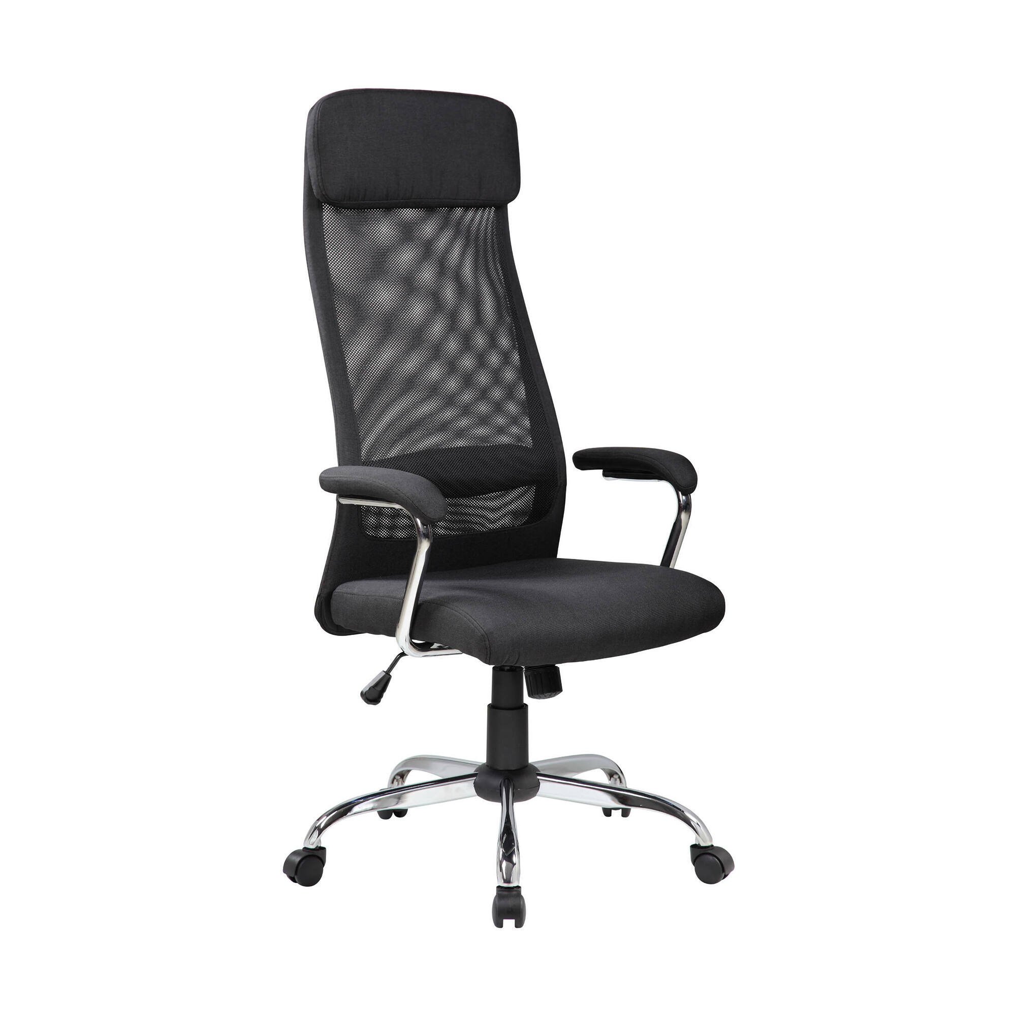 Chaise De Bureau,noir,65x65h136 Cm