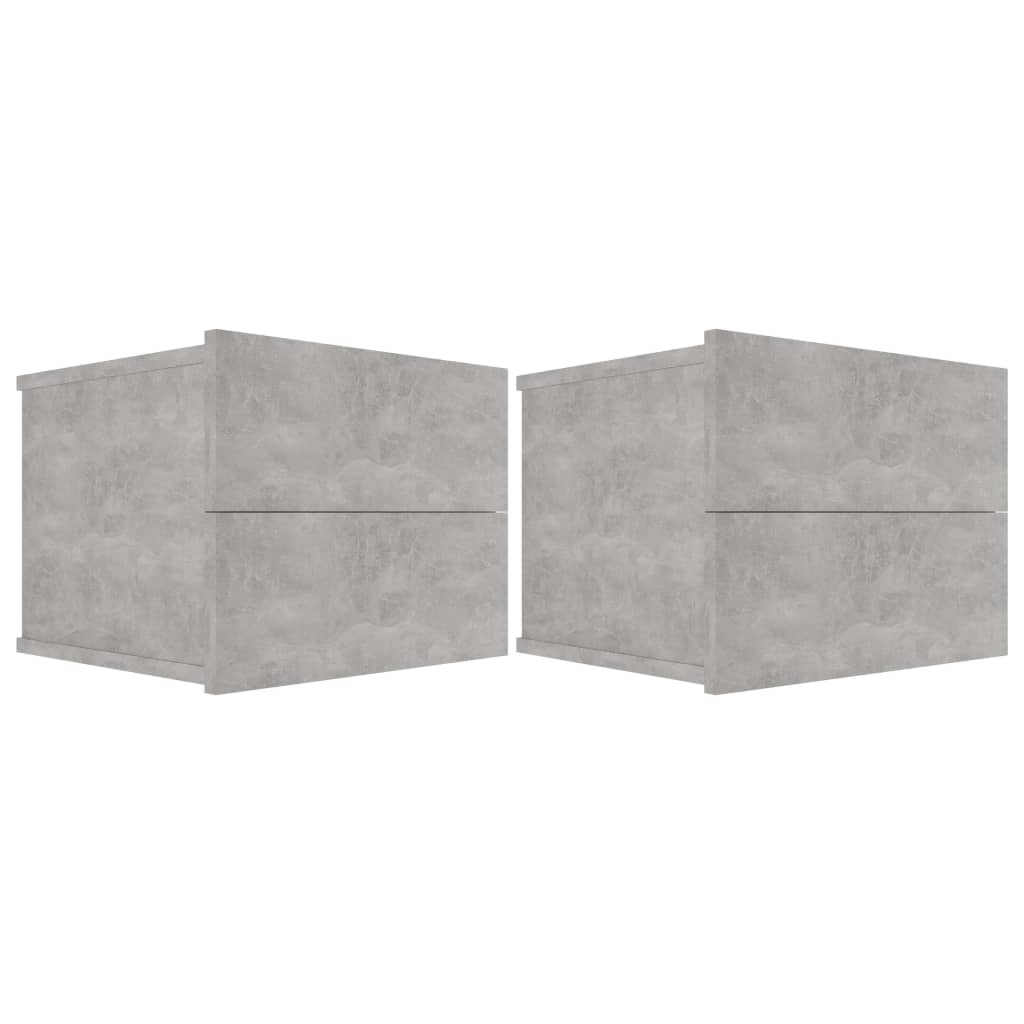Lot De 2 Tables De Chevet Murale Avec Tiroirs 40 X 30 X 30 Dec035347