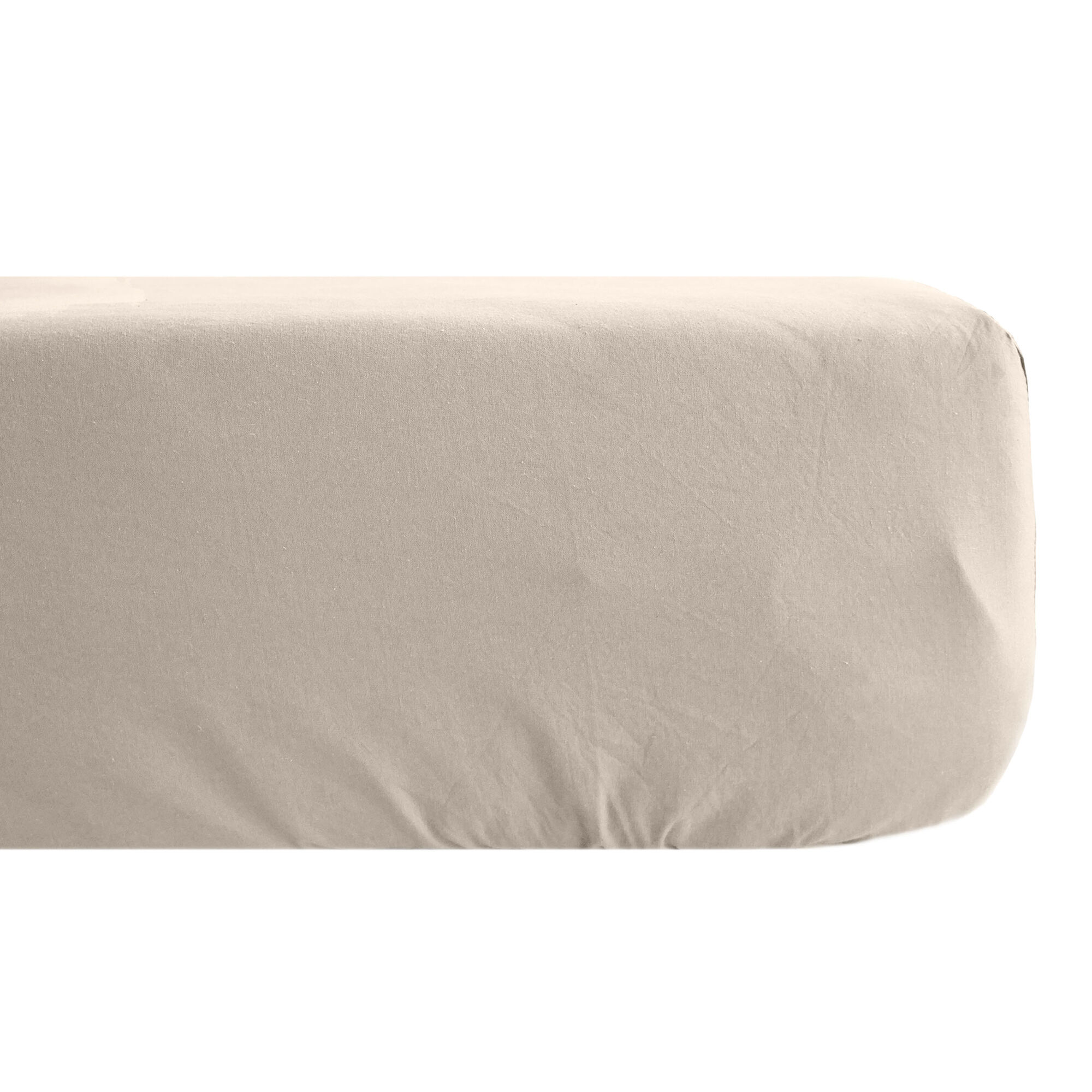 Drap Housse 140x190 Cm Mousseline De Coton Opera Beige Ficelle