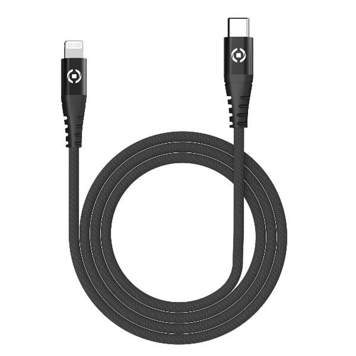 Câble Usb-c Vers Lightning Celly Usbclightnylbk 1 M Noir