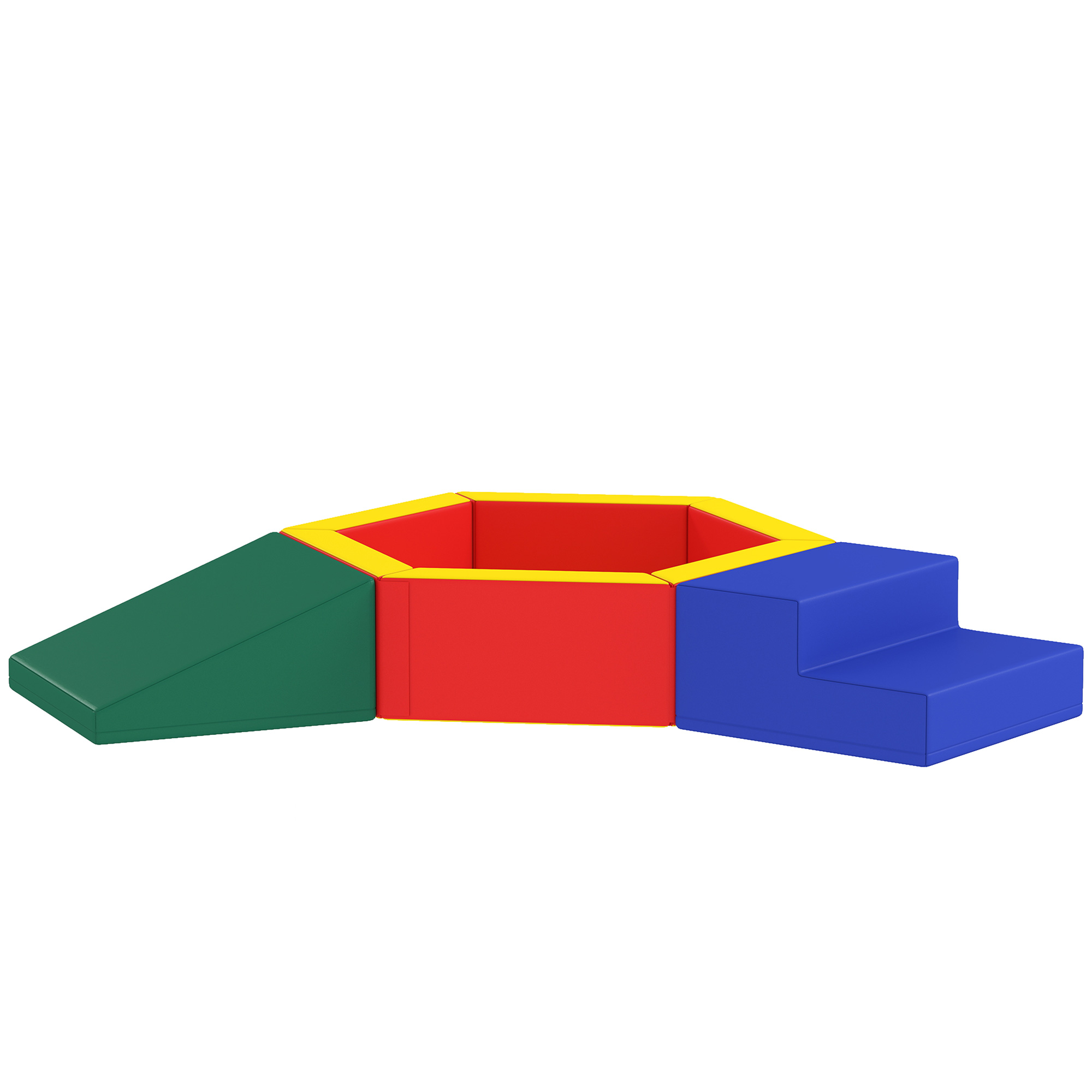 Aiyaplay - Parcours Motricité Bébé - Piscine À Balles Hexagonale - Mousse Epe - Housse Synthétique Imperméable - 190l X 100l X 25h Cm - 12-36 Mois
