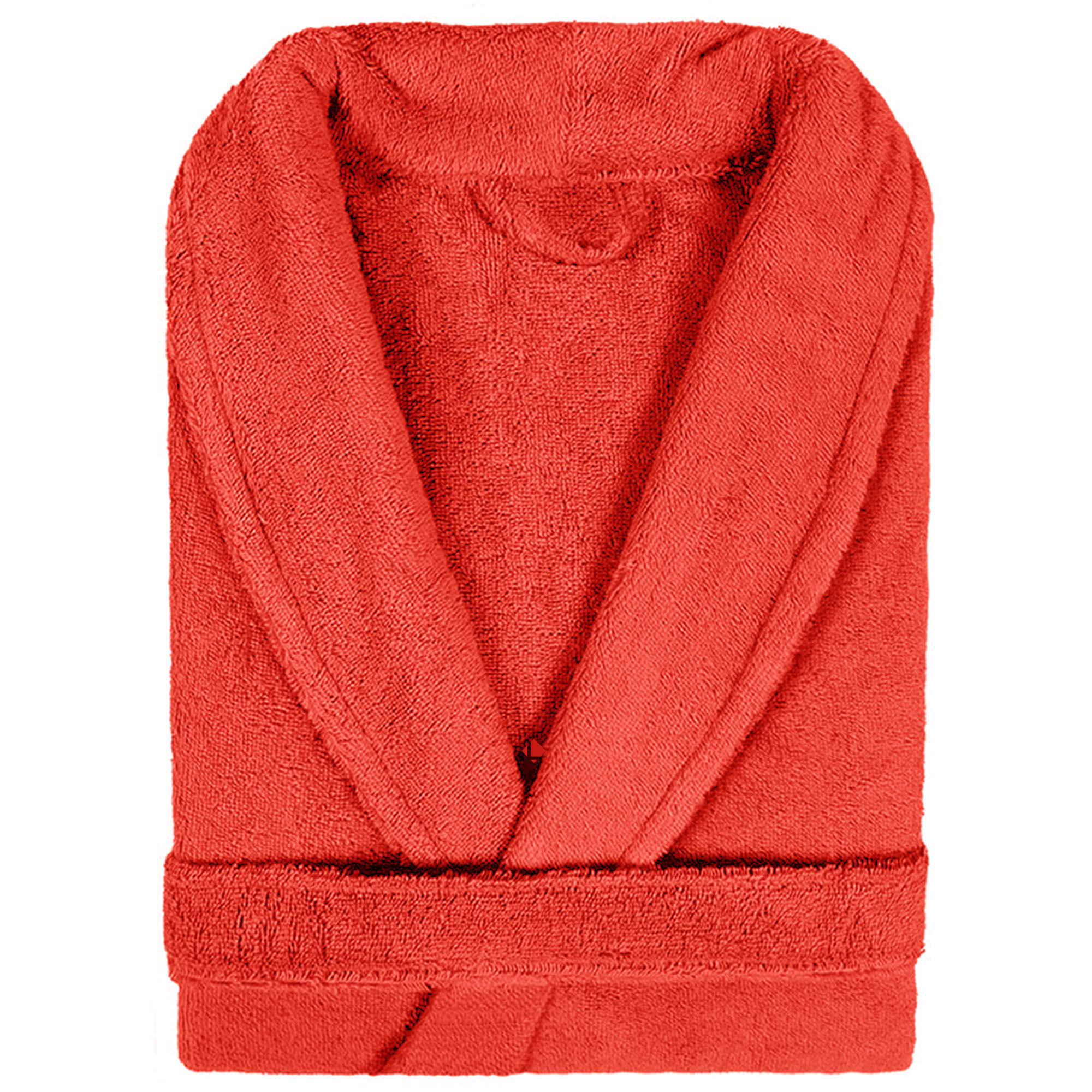 Peignoir Col Châle Adulte Pure Coton M Rouge Pavot