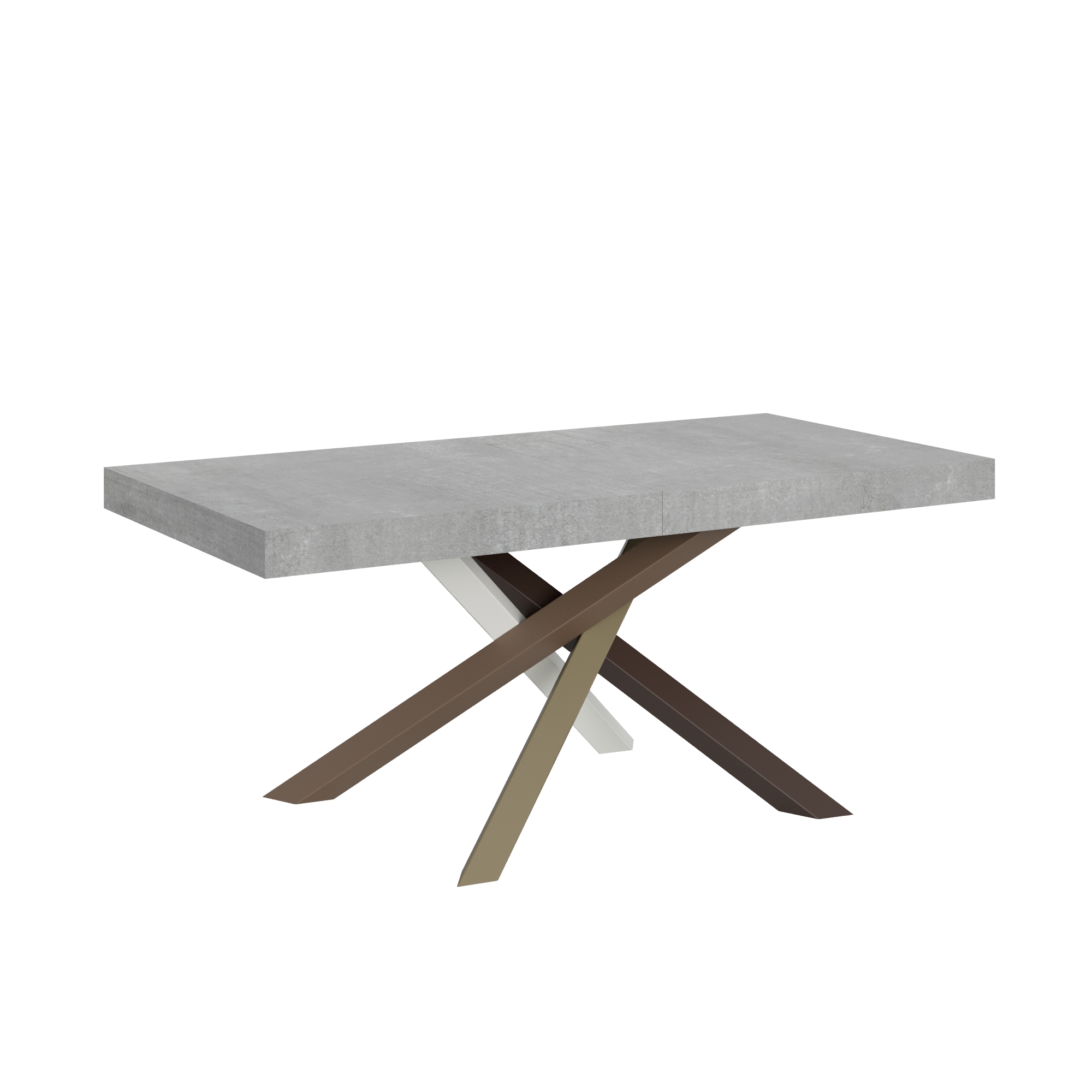 Table Extensible 200/304x90 Cm Volantis Pieds Béton Multicolores 4/c