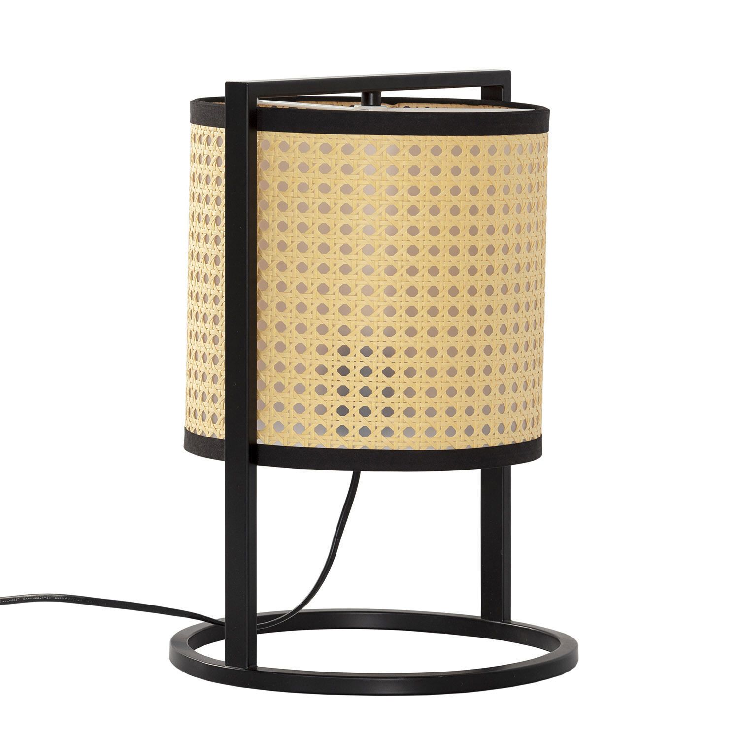 Lampe À Poser Ukara En Rotin Synthétique, Diamètre 38 Cm
