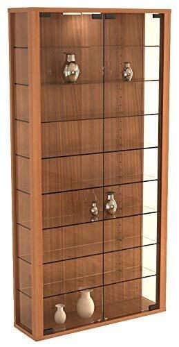 Buffet Vitrine Mural Vitrosa Maxi, Cœur De Noyer, Bois, Marron, 118 Cm