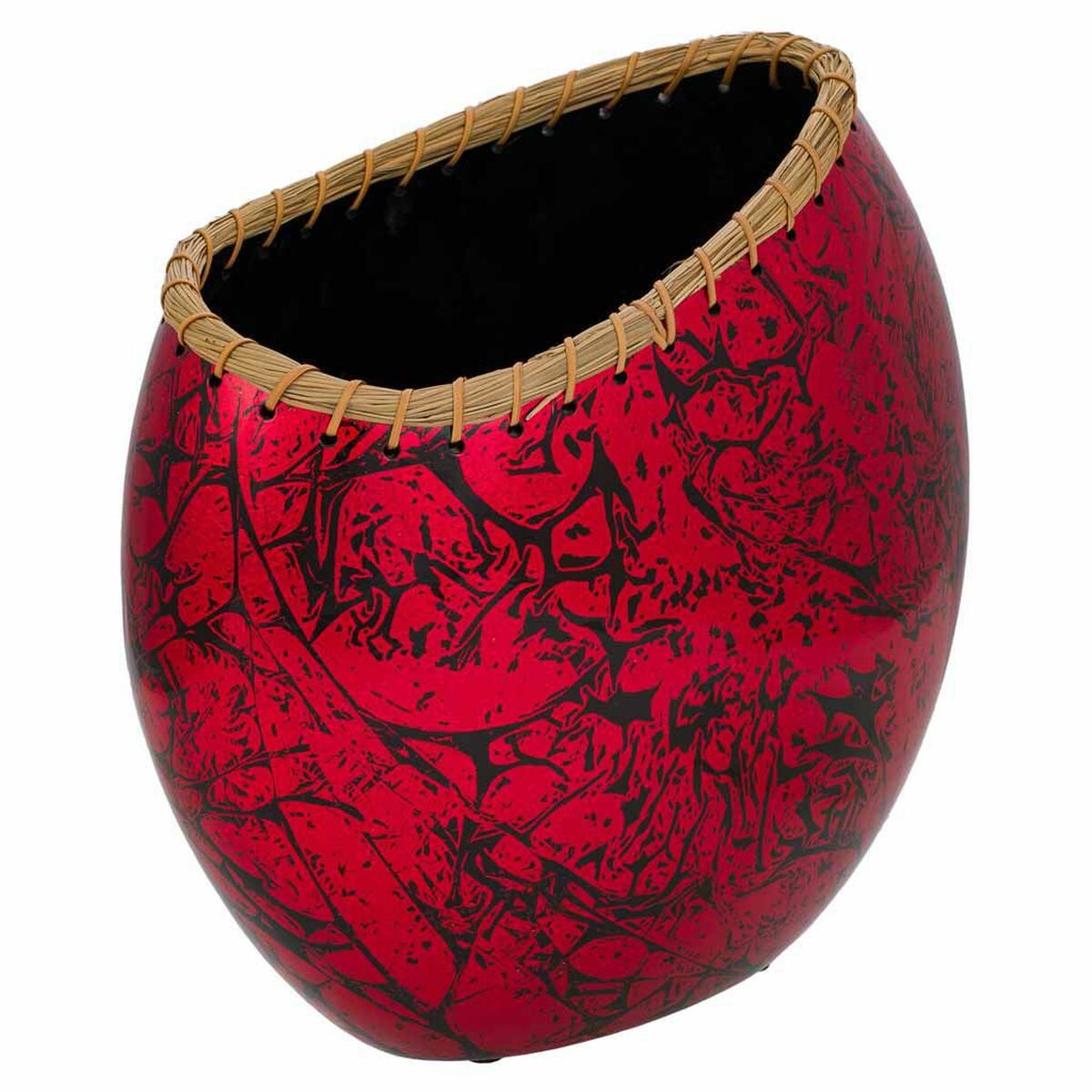 Vase Alexandra House Living Noir Rouge Céramique 18 X 37 X 35 Cm