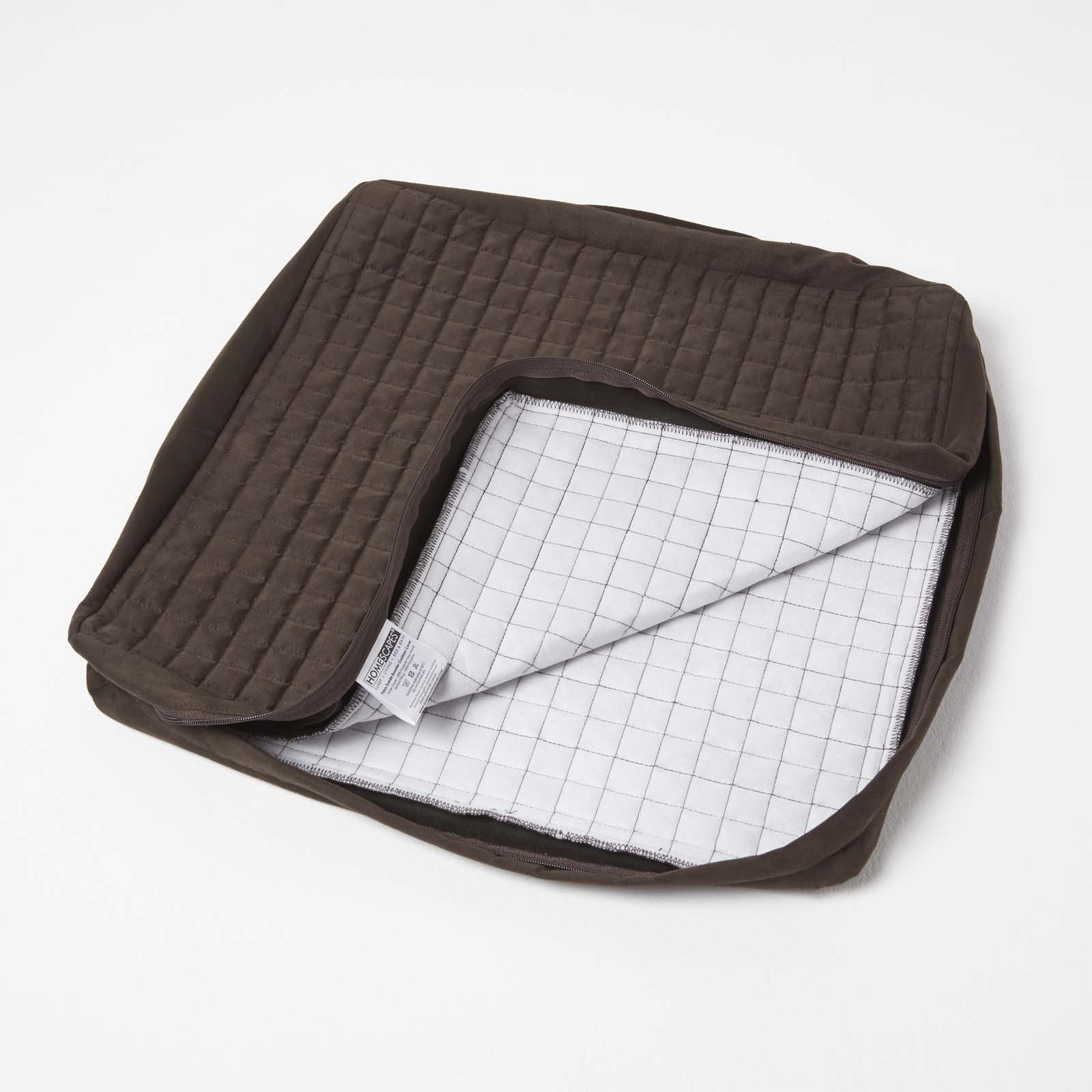 Housse De Coussin En Suédine Pour Coussin D'assise Chocolat - Homescapes