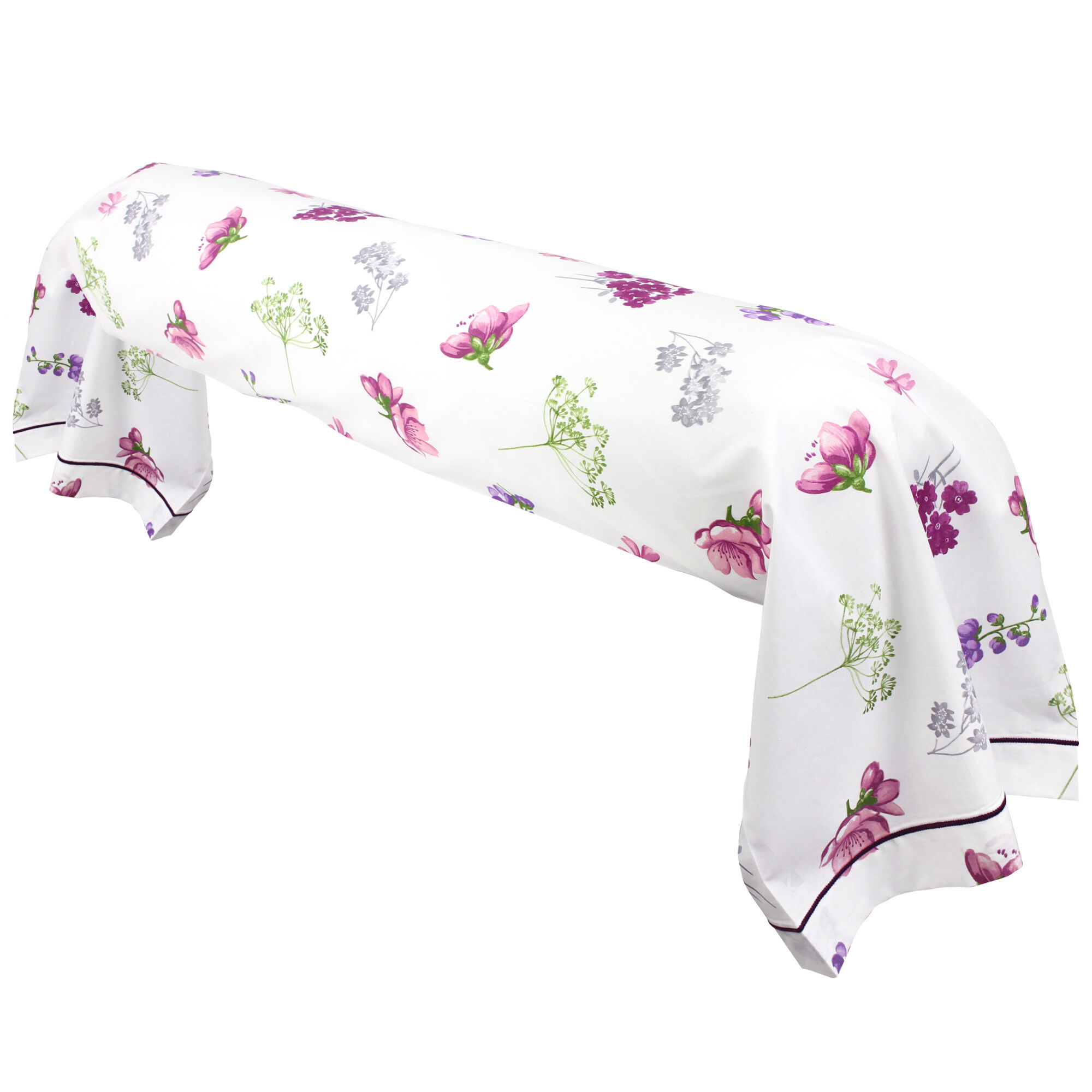 Taie De Traversin 240x43 Cm Coton Pretty Blanc