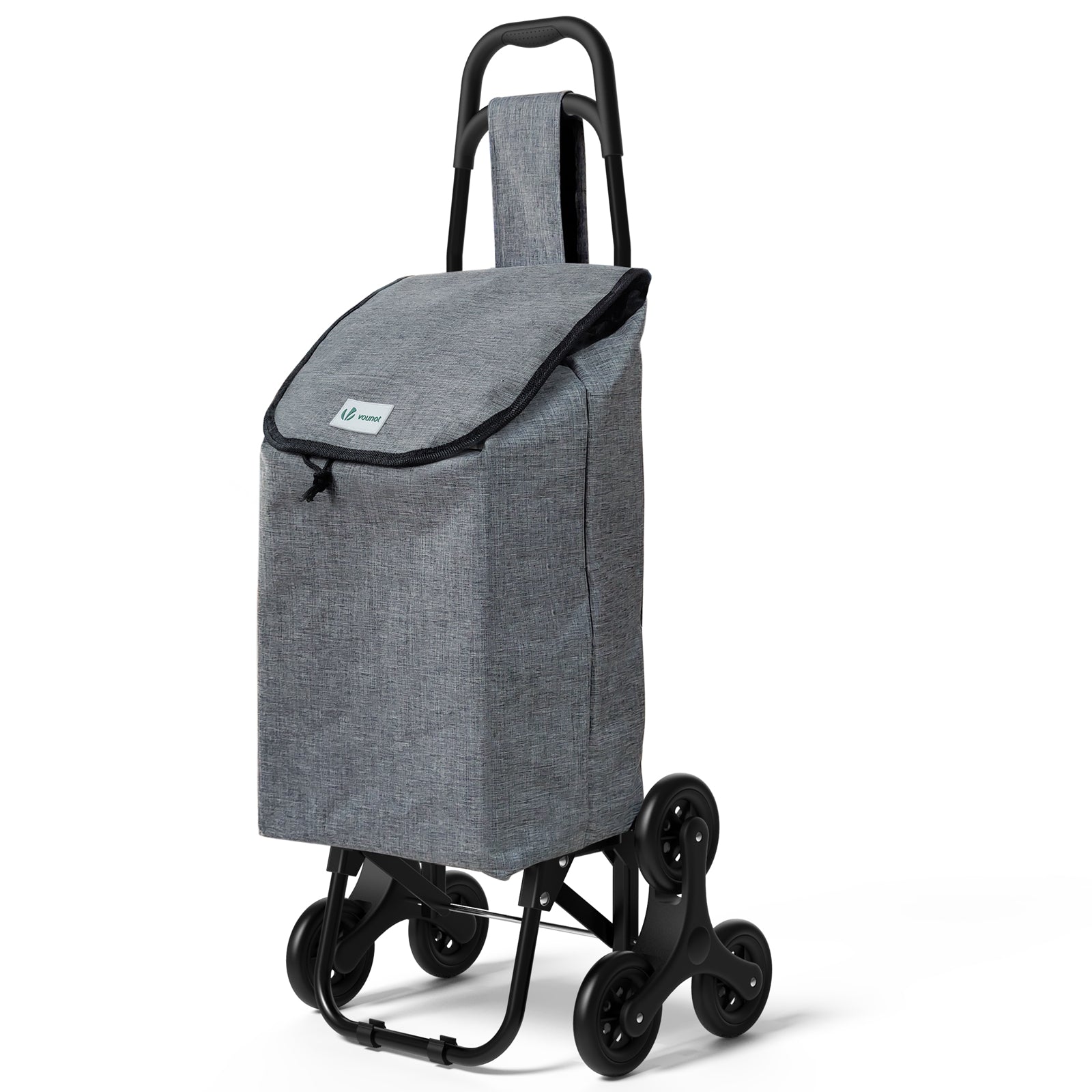 Vounot Chariot De Courses Pliable Monte Escalier Style Oxford Gris