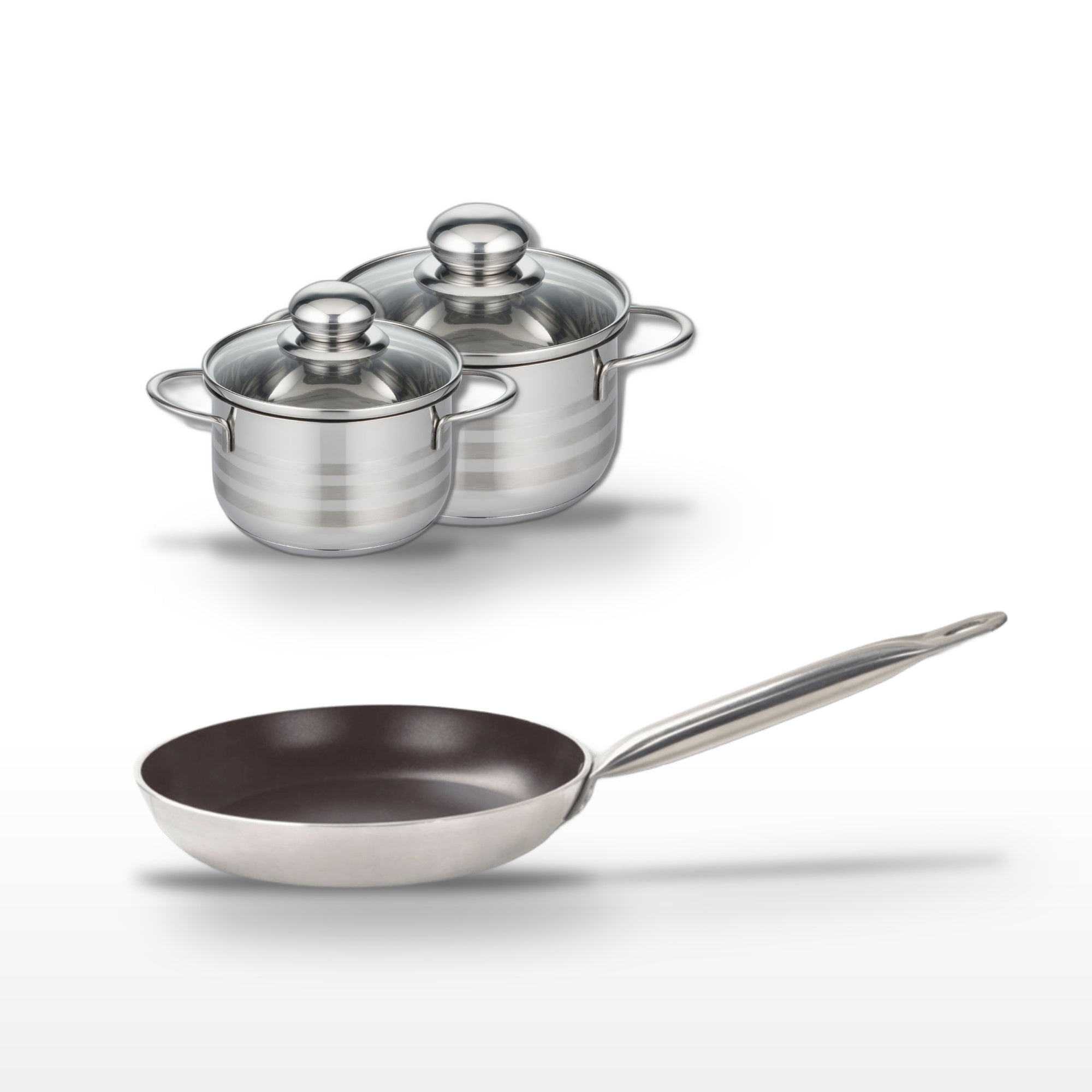 Batterie De Cuisine 1 Poêle 32cm + 2 Faitouts Bistro Line