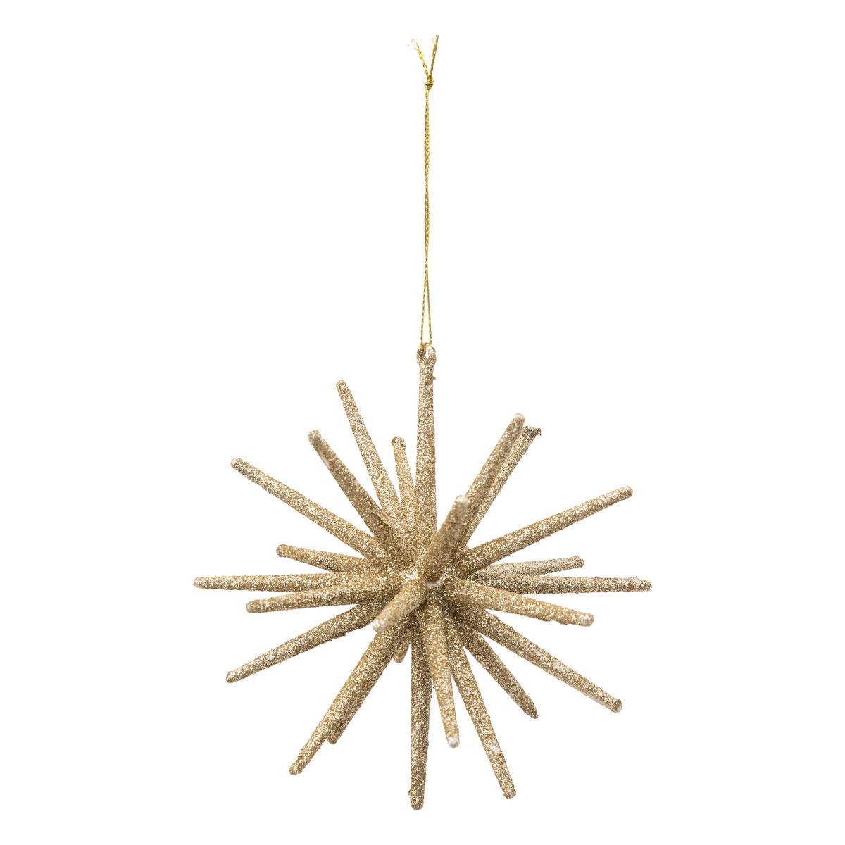 Oursin De Noël En Plastique Or D. 10 Cm - Feeric Lights & Christmas