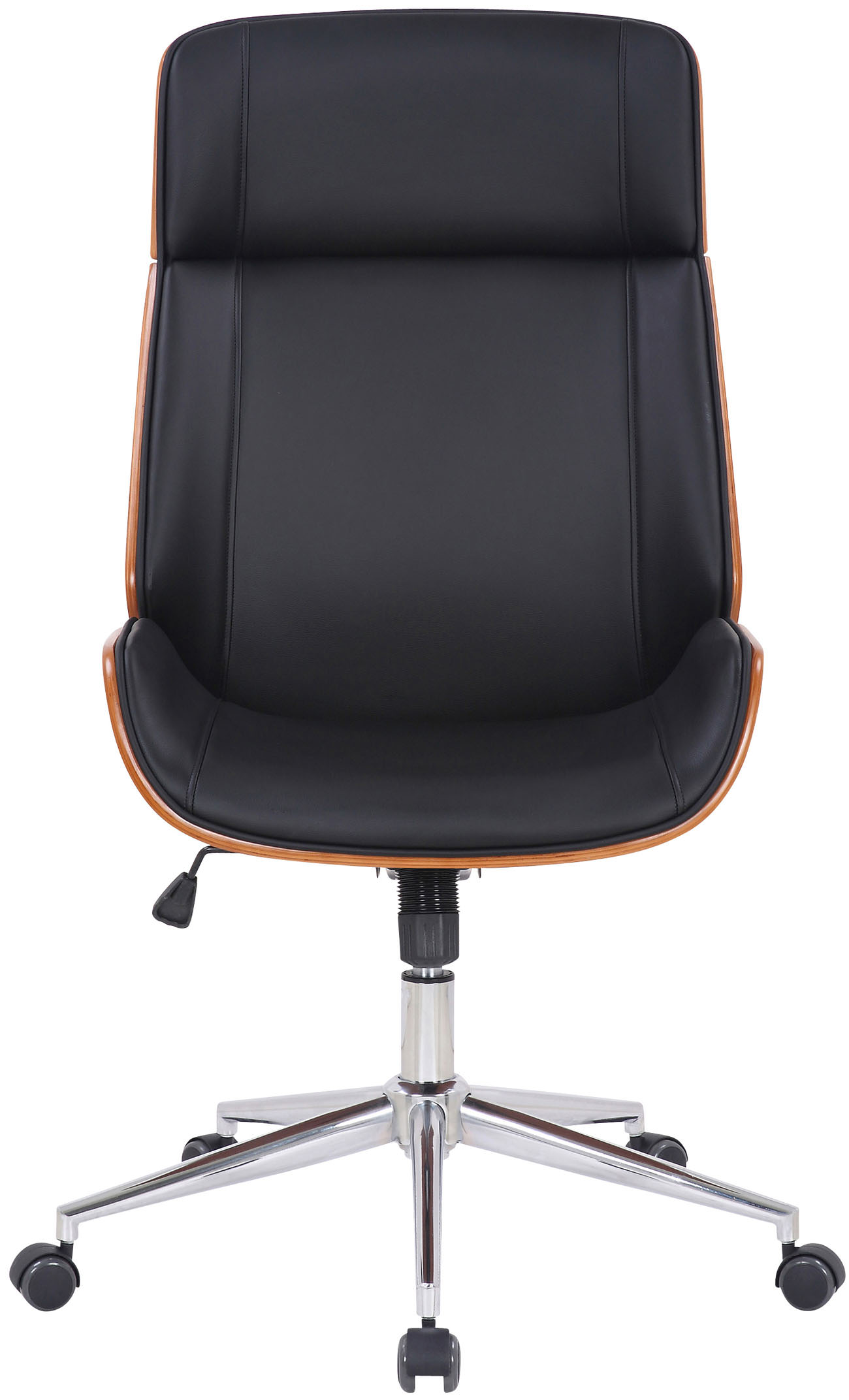 Chaise De Bureau Varel Simili Cuir Noyer/noir