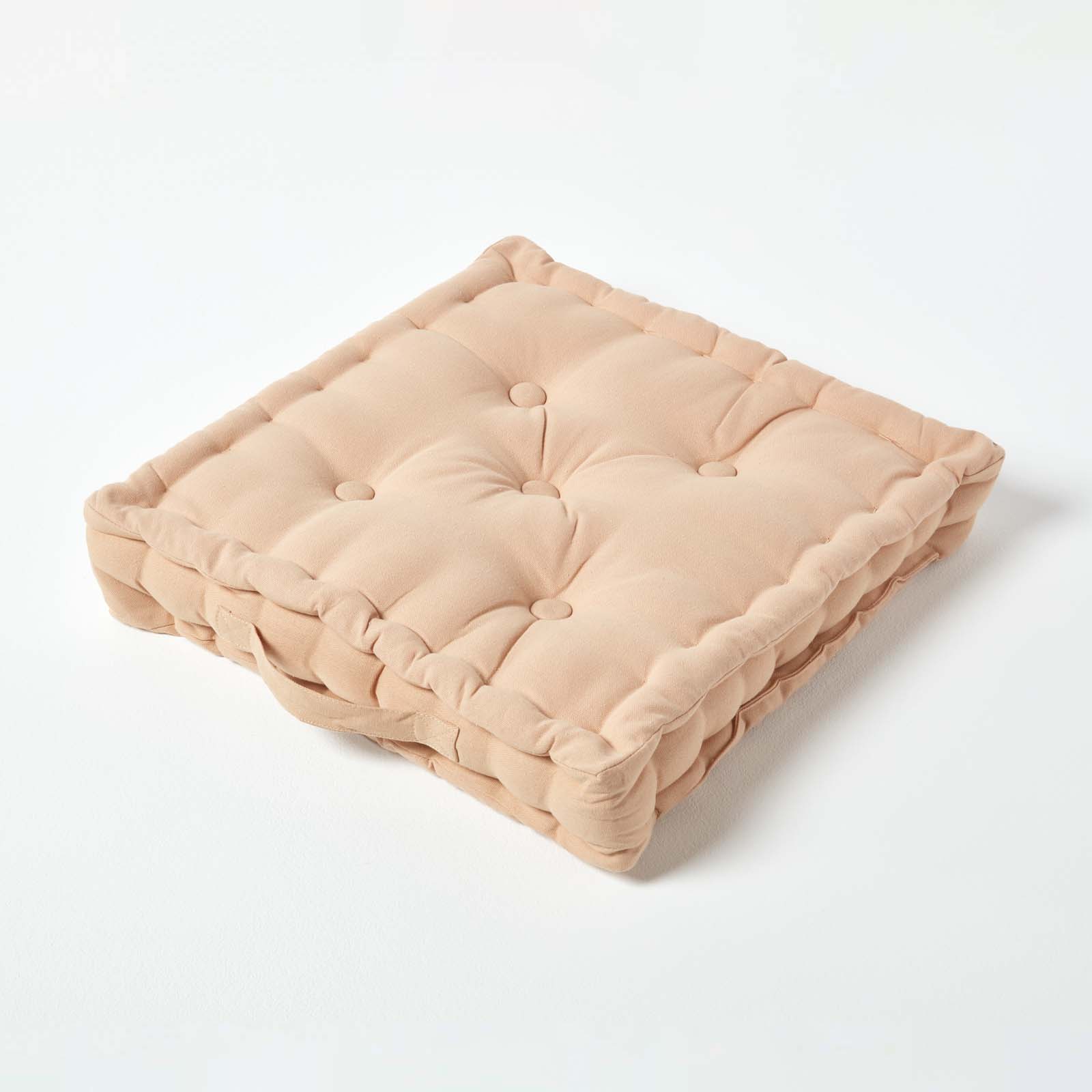 Coussin De Sol Beige Uni 40x40cm - Homescapes