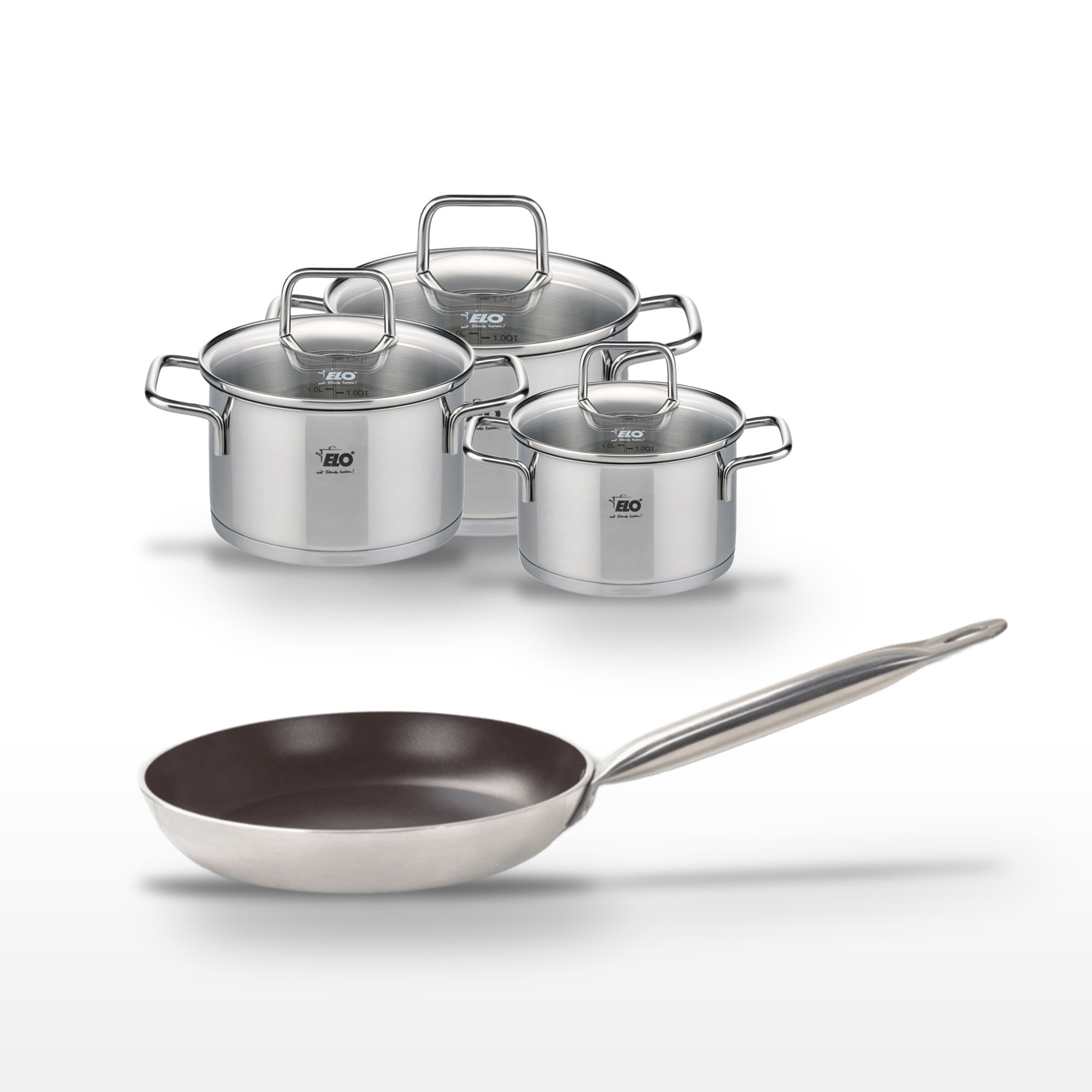 Batterie De Cuisine 1 Poêle 32cm + 3 Faitouts Bistro Line