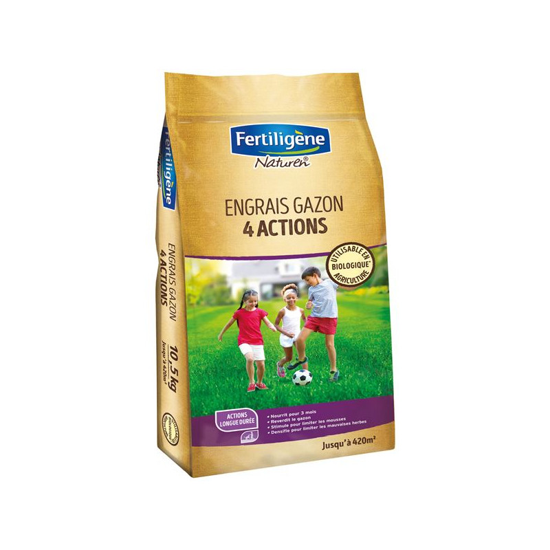 Engrais Gazon 4 Actions 10.5kg /nc Fertiligene - F4lpon