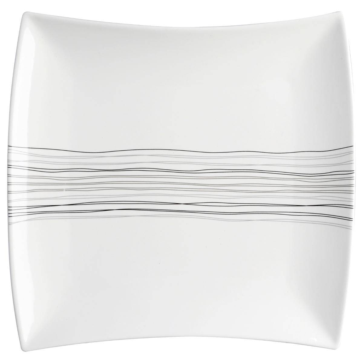 Set De 6 Assiettes Plates Carrée - 26 Cm X 26 Cm - Porcelaine - Livraison Gratuite