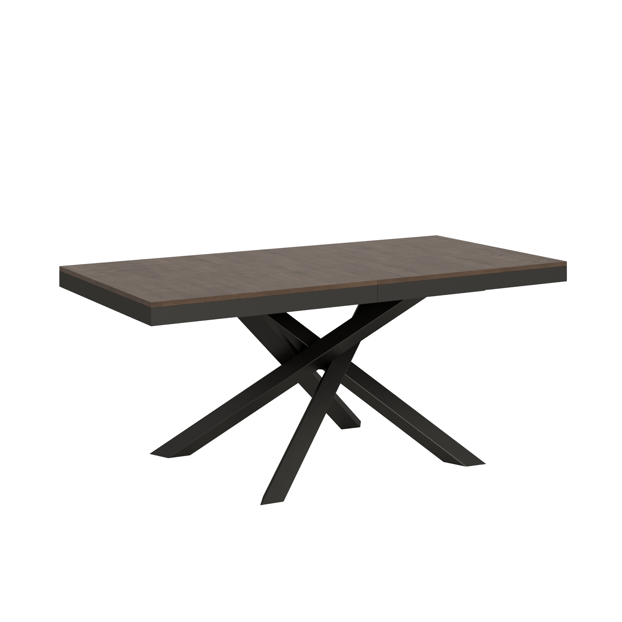 Table Extensible 90x180/284 Cm Volantis Evolution Noyer Structure Anthracite