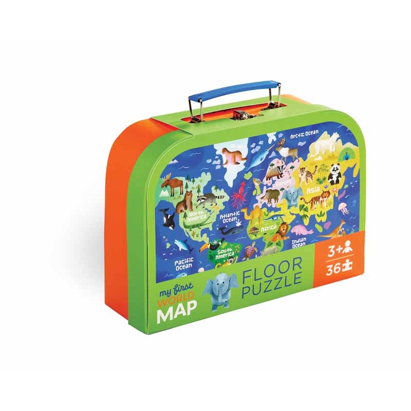 Puzzle Crocodile Creek Carte Du Monde Multicolor