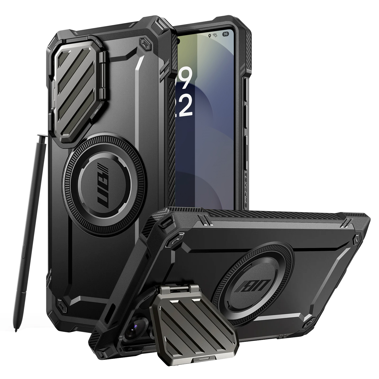 Coque Magsafe Pour Galaxy S25 Ultra Série Unicorn Beetle Mag Xt Avec Support Noir Supcase
