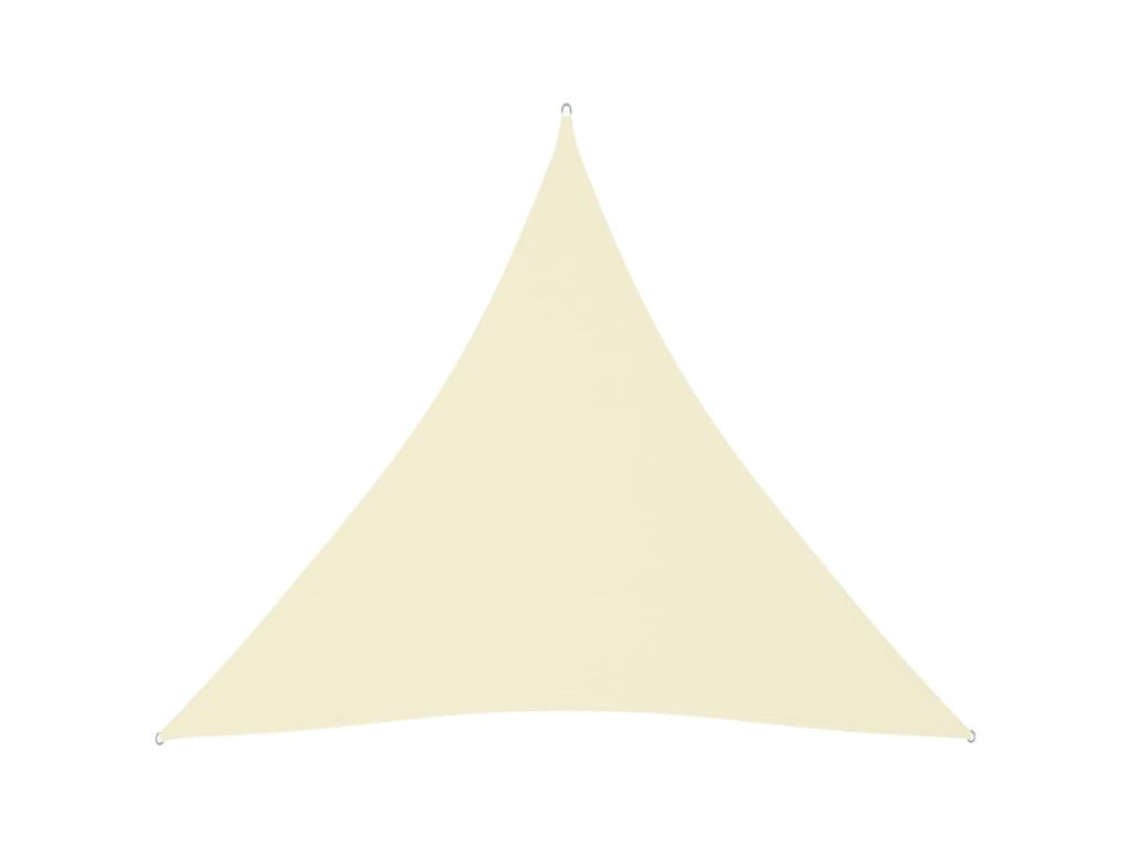 Voile Toile D'ombrage Parasol Tissu Oxford Triangulaire 4,5 X 4,5 X 4,5 M Crème 02_0009855